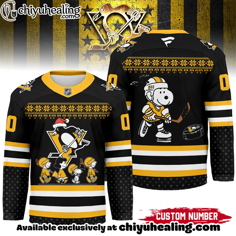 Pittsburgh Penguins - Premium NHL Peanuts Snoopy Hockey Jersey Ver 2