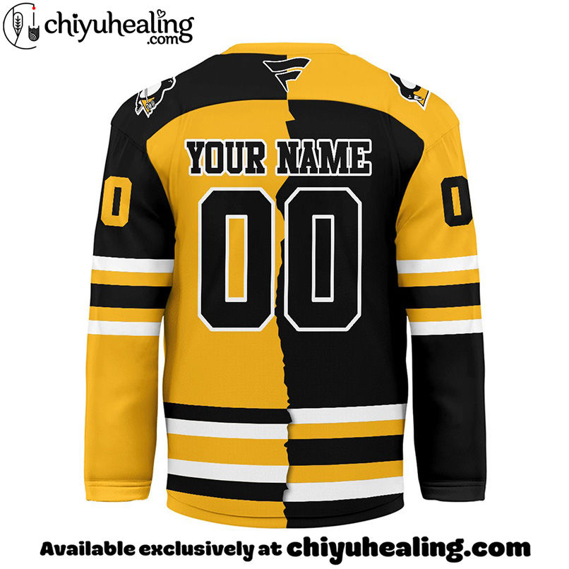 Pittsburgh Penguins - Premium NHL Personalized Split Color Hockey Jersey Pittsburgh Penguins - Premium NHL Personalized Split Color Hockey Jersey