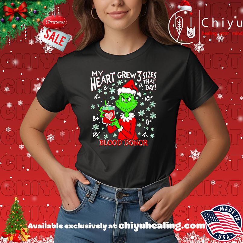 Premium Grinch My Heart Grew 3 Sizes That Day Blood Donor christmas shirt, Hoodie, Sweatshirt, Poster Canvas, Mug, Ornaments 7 Premium Grinch My Heart Grew 3 Sizes That Day Blood Donor christmas shirt, Hoodie, Sweatshirt, Poster Canvas, Mug, Ornaments