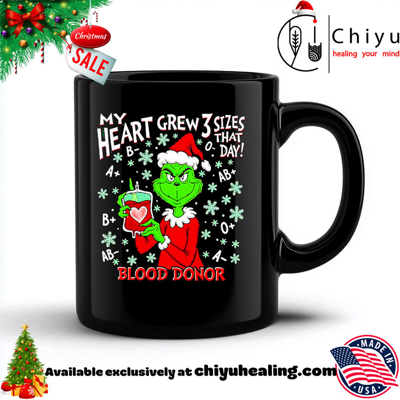 Premium Grinch My Heart Grew 3 Sizes That Day Blood Donor christmas shirt, Hoodie, Sweatshirt, Poster Canvas, Mug, Ornaments 6 Premium Grinch My Heart Grew 3 Sizes That Day Blood Donor christmas shirt, Hoodie, Sweatshirt, Poster Canvas, Mug, Ornaments