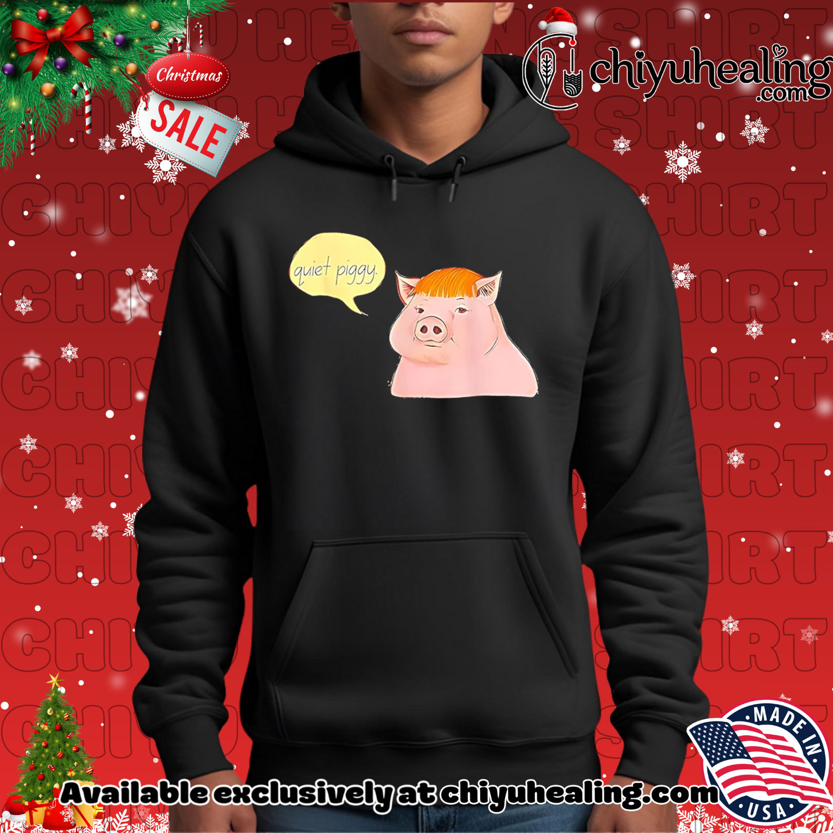 Quiet Piggy Satirical Trump Snarky Political shirt, Hoodie, Sweatshirt, Poster Canvas, Mug, Ornaments