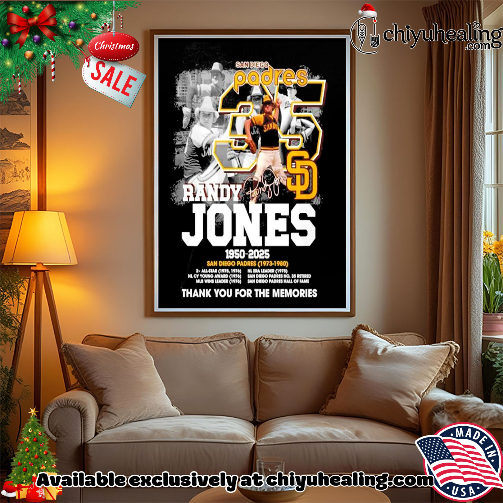 Randy Jones San Diego Padres 1950 2025 thank you for the memories shirt, Hoodie, Sweatshirt, Poster Canvas, Mug, Ornaments Randy Jones San Diego Padres 1950 2025 thank you for the memories shirt, Hoodie, Sweatshirt, Poster Canvas, Mug, Ornaments