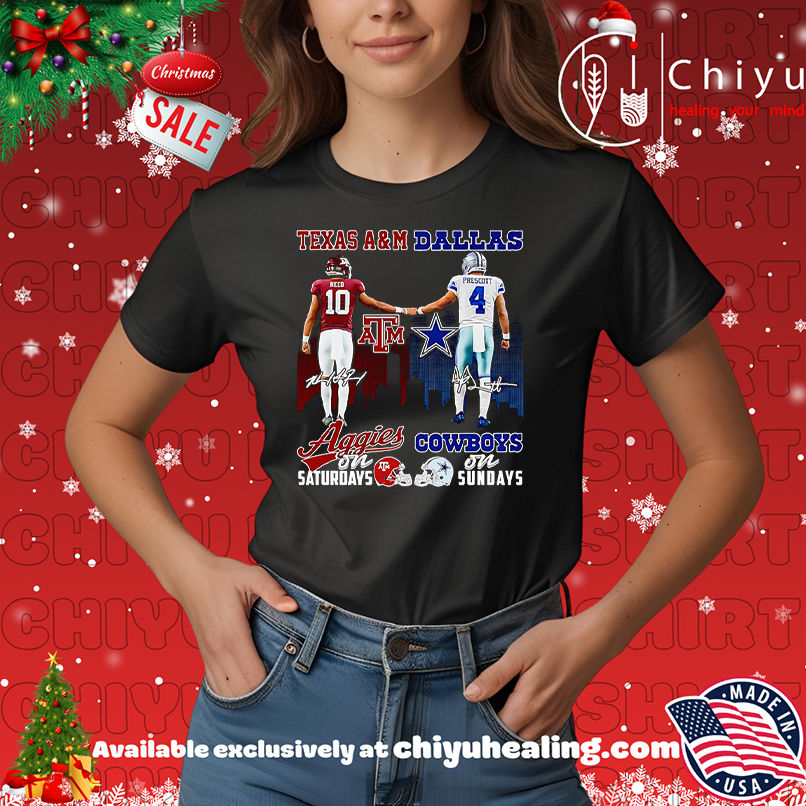 Reed and Prescott Texas A&M Aggies on Saturdays Dallas Cowboys on Sundays shirt, Hoodie, Sweatshirt, Poster Canvas, Mug, Ornaments 7 Reed and Prescott Texas A&M Aggies on Saturdays Dallas Cowboys on Sundays shirt, Hoodie, Sweatshirt, Poster Canvas, Mug, Ornaments