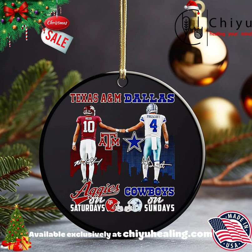 Reed and Prescott Texas A&M Aggies on Saturdays Dallas Cowboys on Sundays shirt, Hoodie, Sweatshirt, Poster Canvas, Mug, Ornaments 5 Reed and Prescott Texas A&M Aggies on Saturdays Dallas Cowboys on Sundays shirt, Hoodie, Sweatshirt, Poster Canvas, Mug, Ornaments