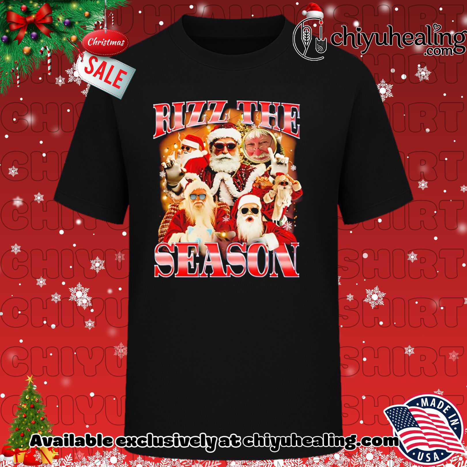 Rizz the Season Santa Christmas 2025 shirt, Hoodie, Sweatshirt, Poster Canvas, Mug, Ornaments