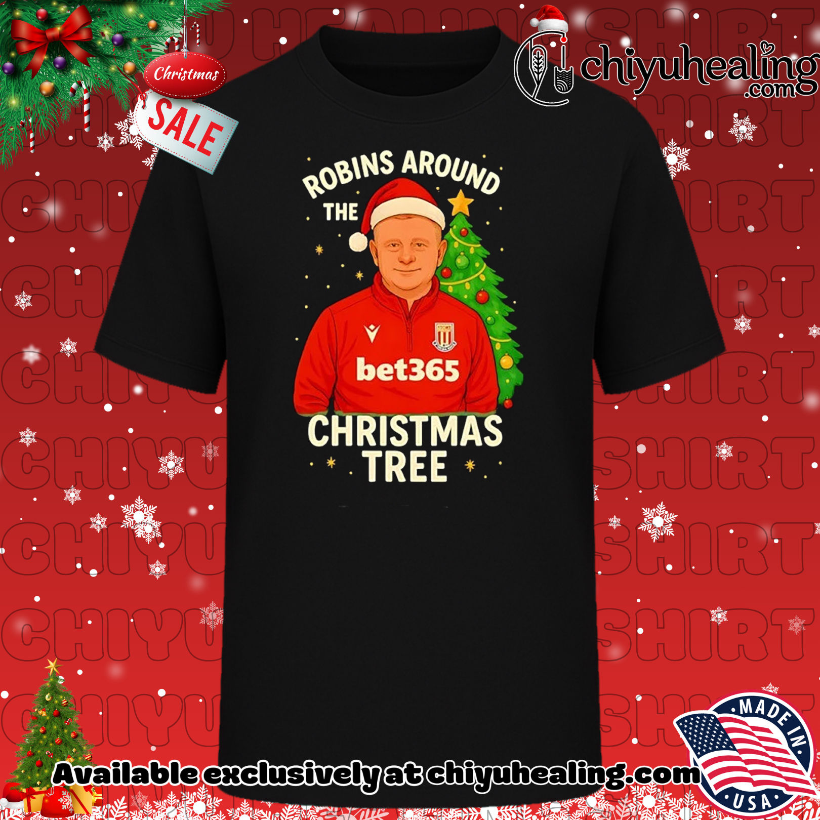 Robins Around The Christmas Tree Stoke City Christmas Christmas ornament, Hoodie, Sweatshirt, Poster Canvas, Mug, Ornaments 6 Robins Around The Christmas Tree Stoke City Christmas Christmas ornament, Hoodie, Sweatshirt, Poster Canvas, Mug, Ornaments