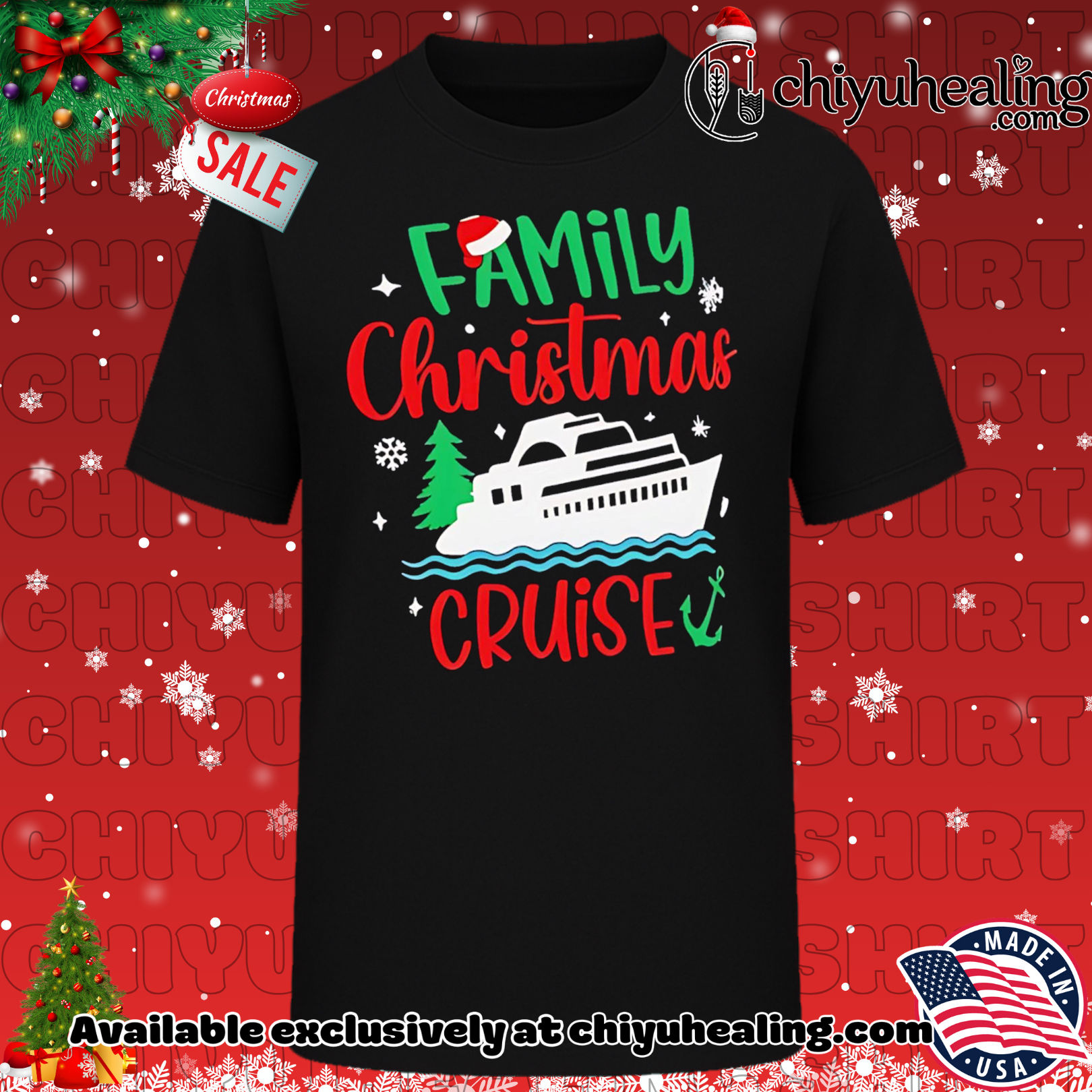 Sailing Family Christmas Cruise 2025 shirt, Hoodie, Sweatshirt, Poster Canvas, Mug, Ornaments