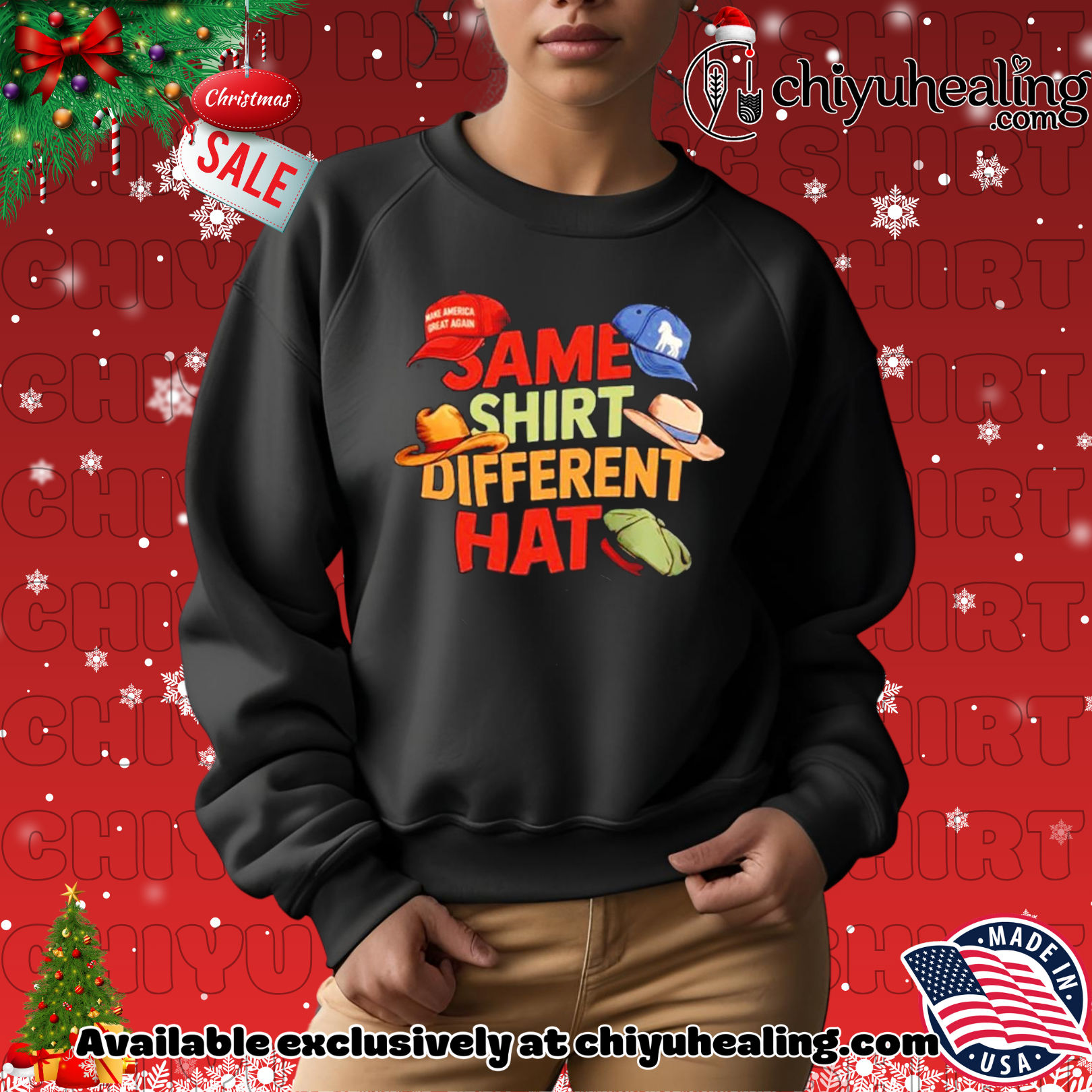 Same Shirt Different Hat Maga hat shirt, Hoodie, Sweatshirt, Poster Canvas, Mug, Ornaments Same Shirt Different Hat Maga hat shirt, Hoodie, Sweatshirt, Poster Canvas, Mug, Ornaments
