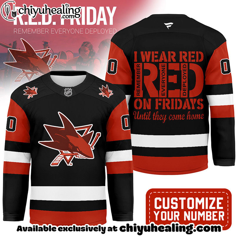 San Jose Sharks - Premium NHL Red Friday Hockey Jersey