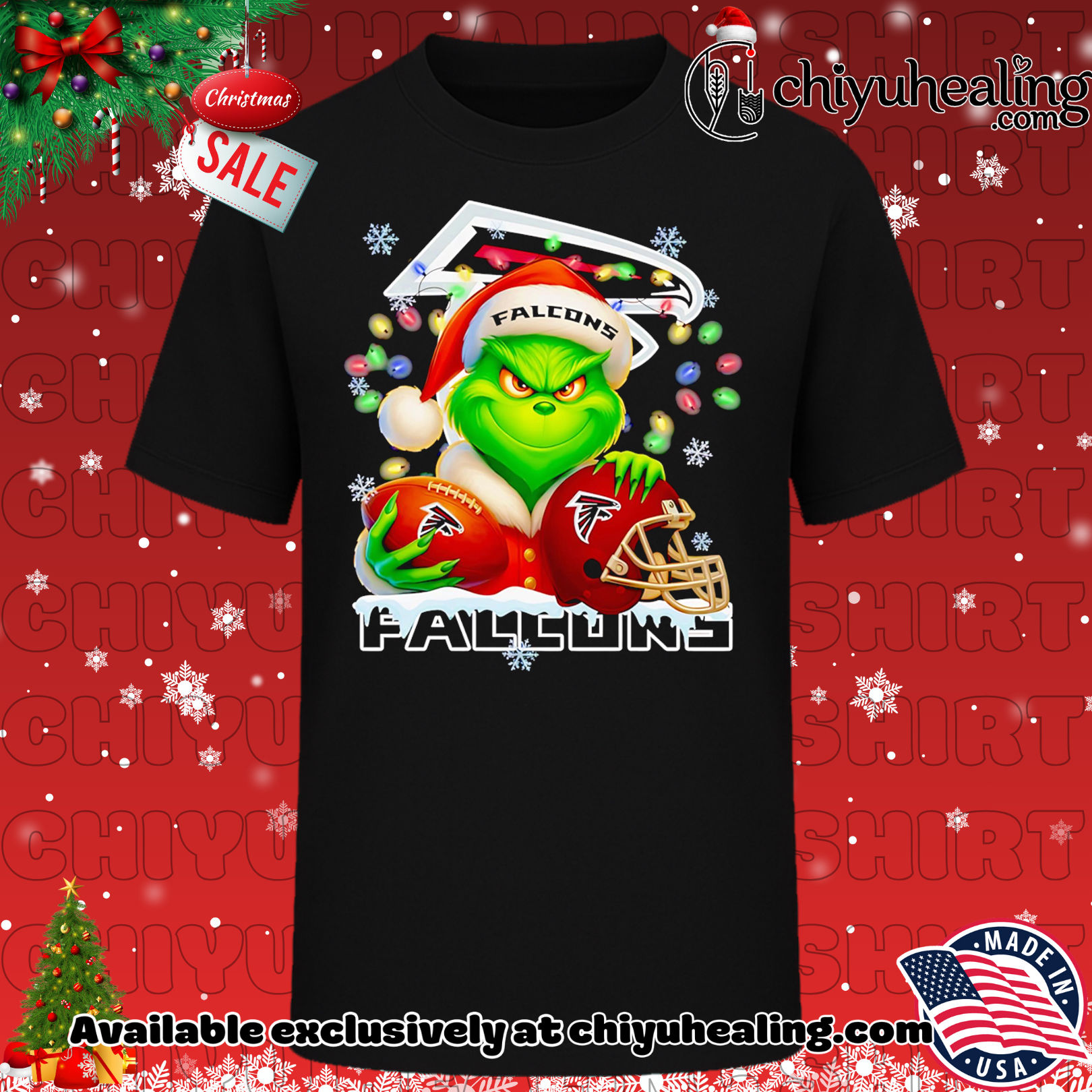 Santa Christmas Grinch Atlanta Falcons holding helmet football shirt, Hoodie, Sweatshirt, Poster Canvas, Mug, Ornaments 6 Santa Christmas Grinch Atlanta Falcons holding helmet football shirt, Hoodie, Sweatshirt, Poster Canvas, Mug, Ornaments