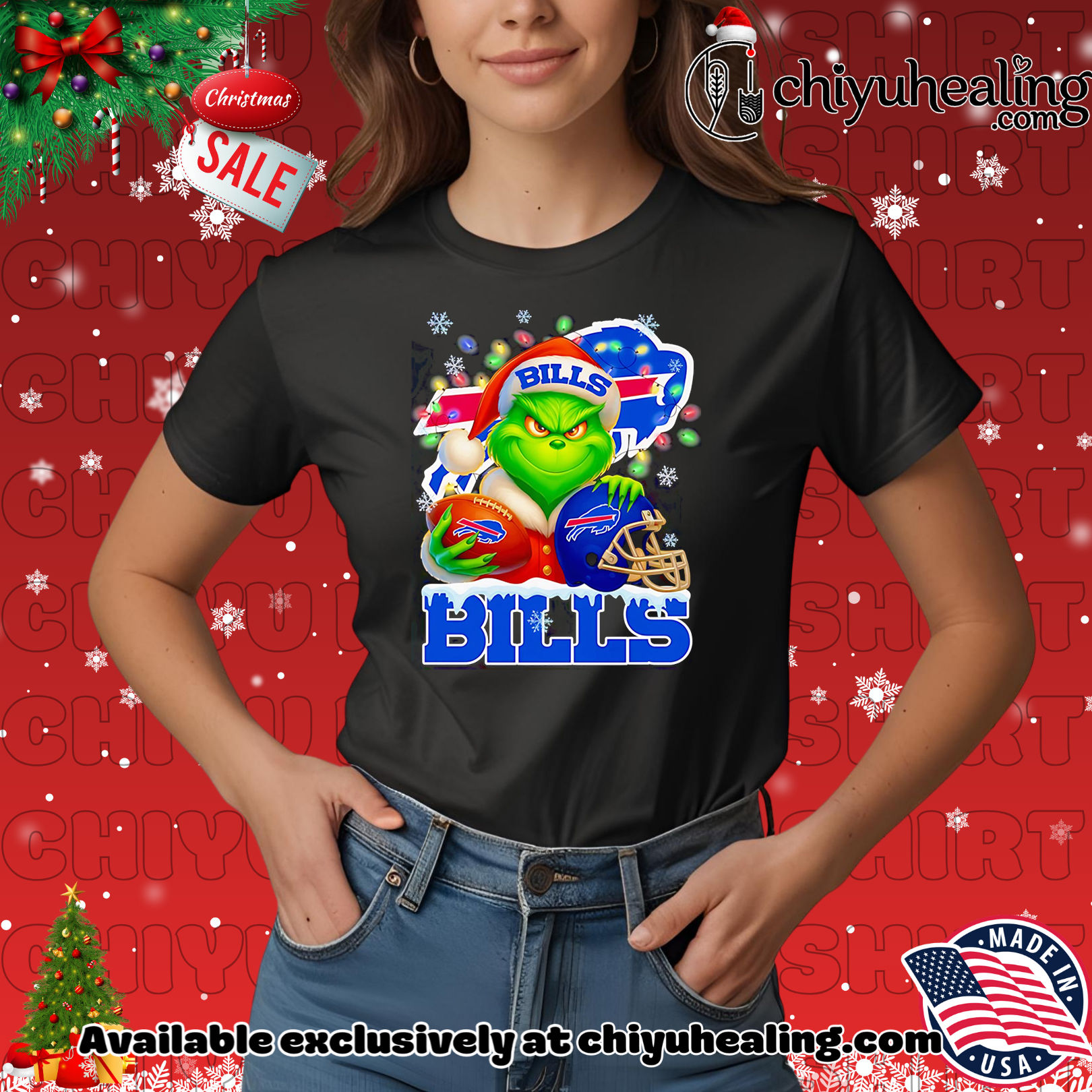 Santa Christmas Grinch Buffalo Bills holding helmet football shirt, Hoodie, Sweatshirt, Poster Canvas, Mug, Ornaments 7 Santa Christmas Grinch Buffalo Bills holding helmet football shirt, Hoodie, Sweatshirt, Poster Canvas, Mug, Ornaments