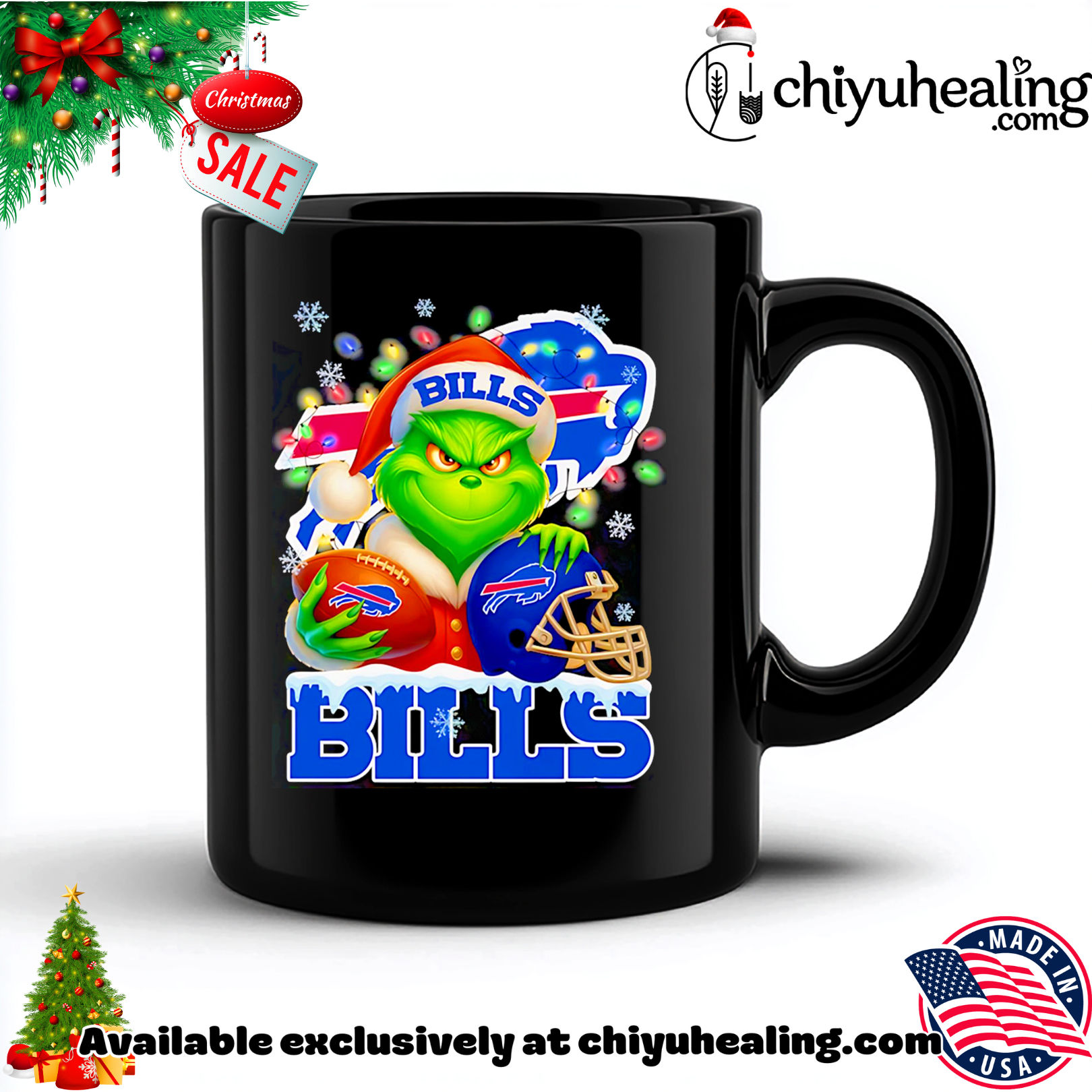 Santa Christmas Grinch Buffalo Bills holding helmet football shirt, Hoodie, Sweatshirt, Poster Canvas, Mug, Ornaments 5 Santa Christmas Grinch Buffalo Bills holding helmet football shirt, Hoodie, Sweatshirt, Poster Canvas, Mug, Ornaments