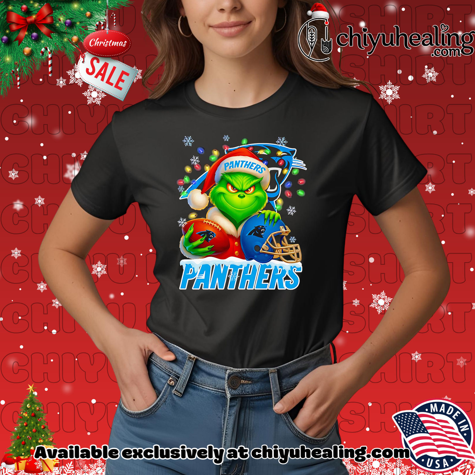 Santa Christmas Grinch Carolina Panthers holding helmet football shirt, Hoodie, Sweatshirt, Poster Canvas, Mug, Ornaments 7 Santa Christmas Grinch Carolina Panthers holding helmet football shirt, Hoodie, Sweatshirt, Poster Canvas, Mug, Ornaments