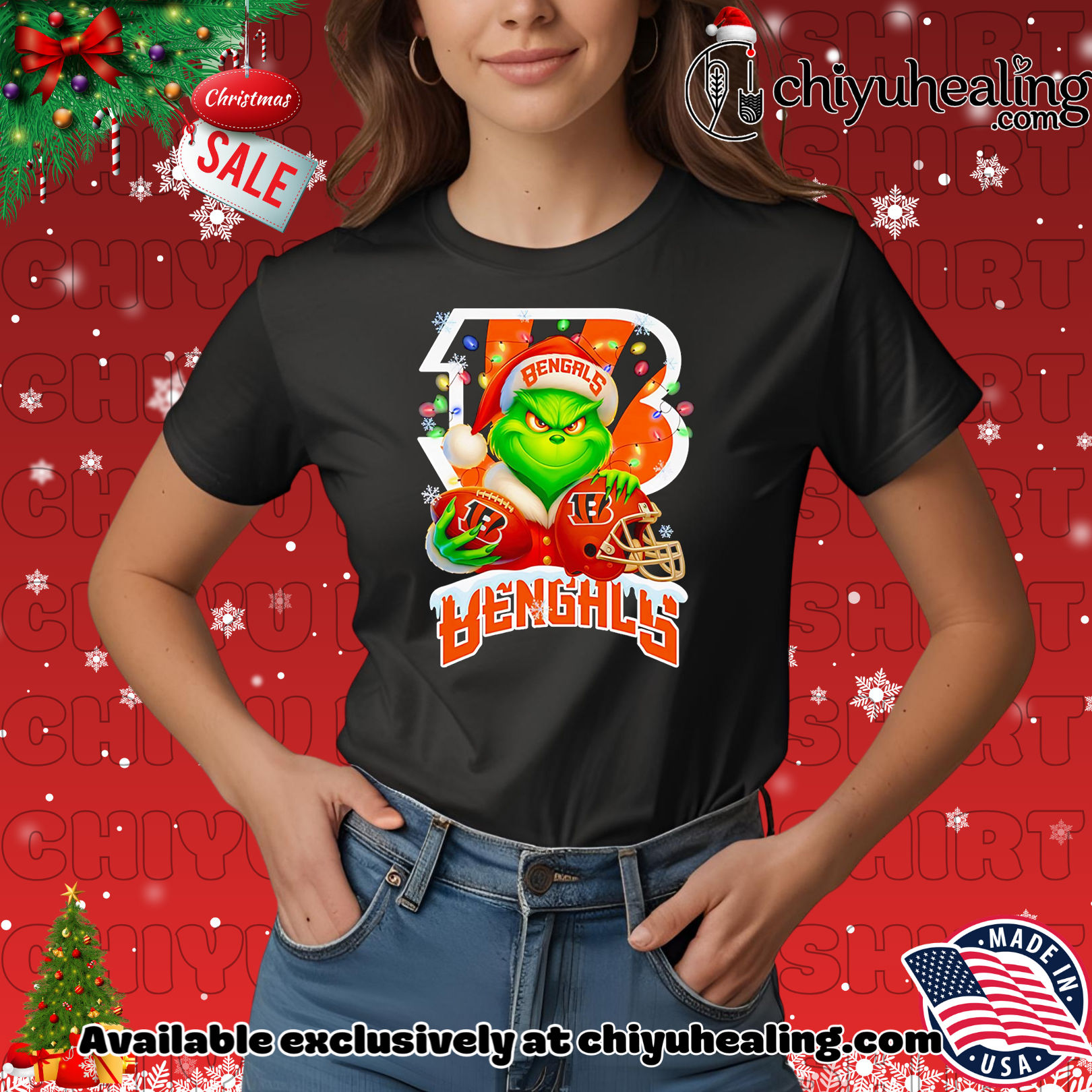 Santa Christmas Grinch Cincinnati Bengals holding helmet football shirt, Hoodie, Sweatshirt, Poster Canvas, Mug, Ornaments 7 Santa Christmas Grinch Cincinnati Bengals holding helmet football shirt, Hoodie, Sweatshirt, Poster Canvas, Mug, Ornaments