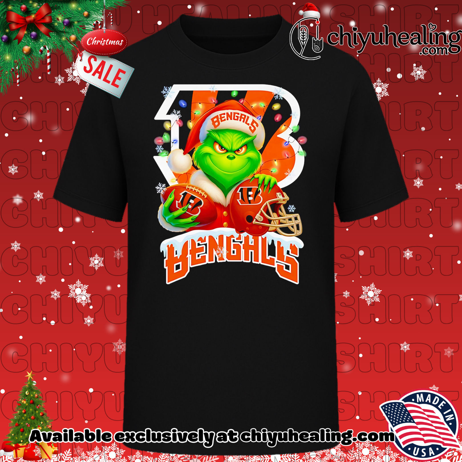 Santa Christmas Grinch Cincinnati Bengals holding helmet football shirt, Hoodie, Sweatshirt, Poster Canvas, Mug, Ornaments 6 Santa Christmas Grinch Cincinnati Bengals holding helmet football shirt, Hoodie, Sweatshirt, Poster Canvas, Mug, Ornaments