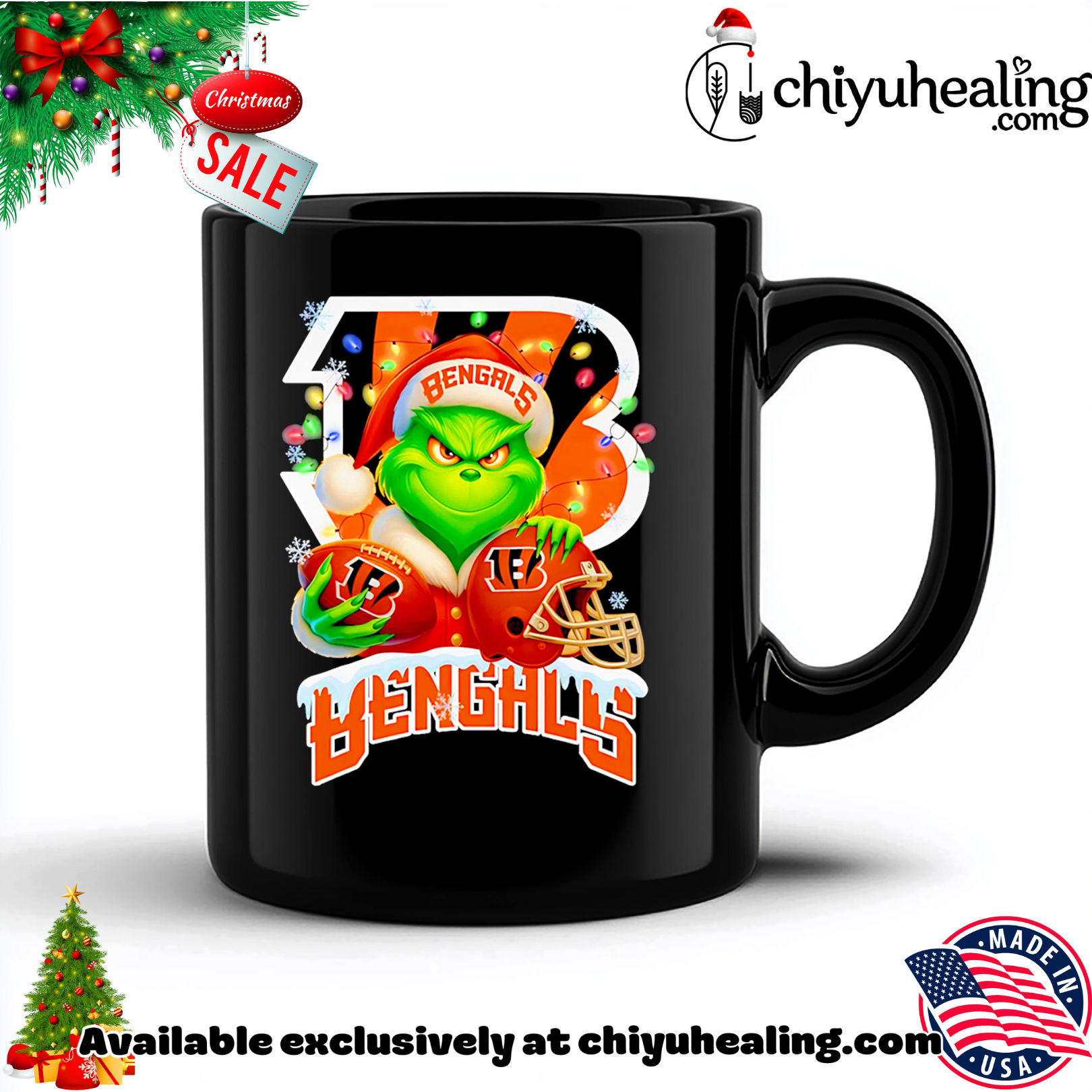 Santa Christmas Grinch Cincinnati Bengals holding helmet football shirt, Hoodie, Sweatshirt, Poster Canvas, Mug, Ornaments 5 Santa Christmas Grinch Cincinnati Bengals holding helmet football shirt, Hoodie, Sweatshirt, Poster Canvas, Mug, Ornaments