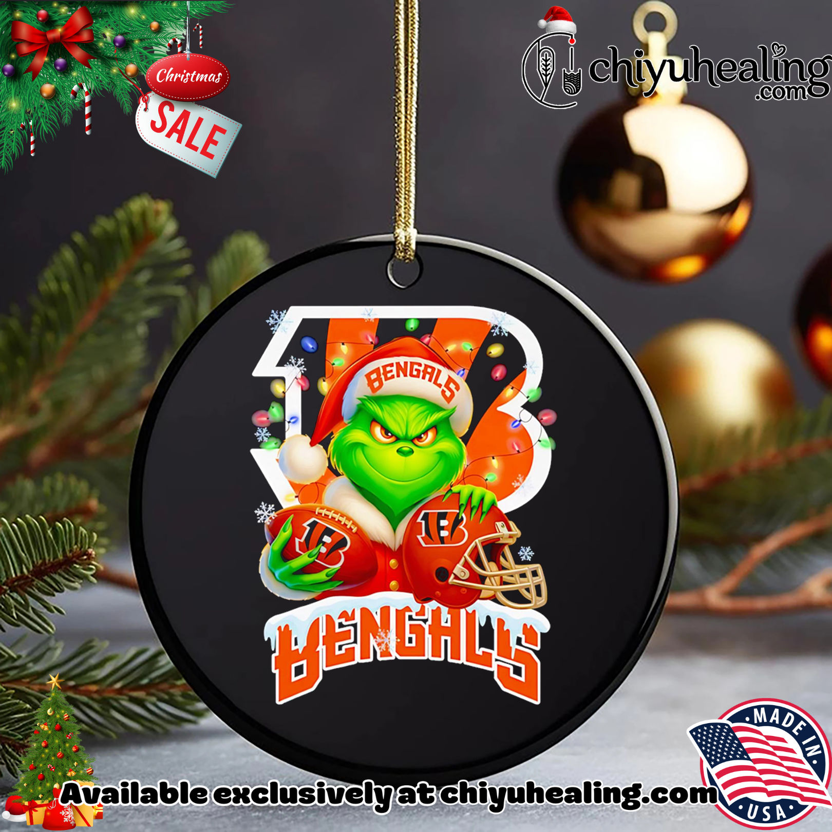 Santa Christmas Grinch Cincinnati Bengals holding helmet football shirt, Hoodie, Sweatshirt, Poster Canvas, Mug, Ornaments Santa Christmas Grinch Cincinnati Bengals holding helmet football shirt, Hoodie, Sweatshirt, Poster Canvas, Mug, Ornaments