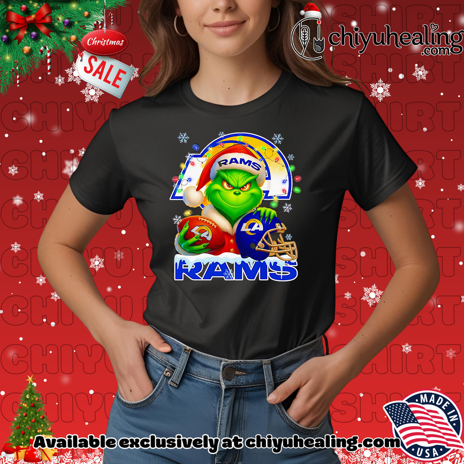 Santa Christmas Grinch Los Angeles Rams holding helmet football shirt, Hoodie, Sweatshirt, Poster Canvas, Mug, Ornaments 7 Santa Christmas Grinch Los Angeles Rams holding helmet football shirt, Hoodie, Sweatshirt, Poster Canvas, Mug, Ornaments