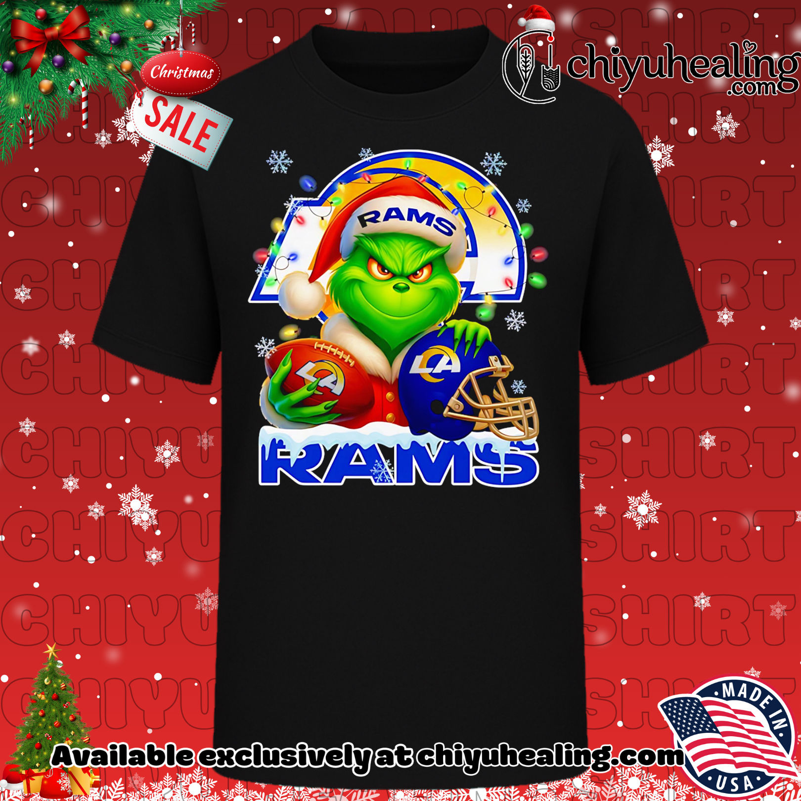 Santa Christmas Grinch Los Angeles Rams holding helmet football shirt, Hoodie, Sweatshirt, Poster Canvas, Mug, Ornaments 6 Santa Christmas Grinch Los Angeles Rams holding helmet football shirt, Hoodie, Sweatshirt, Poster Canvas, Mug, Ornaments