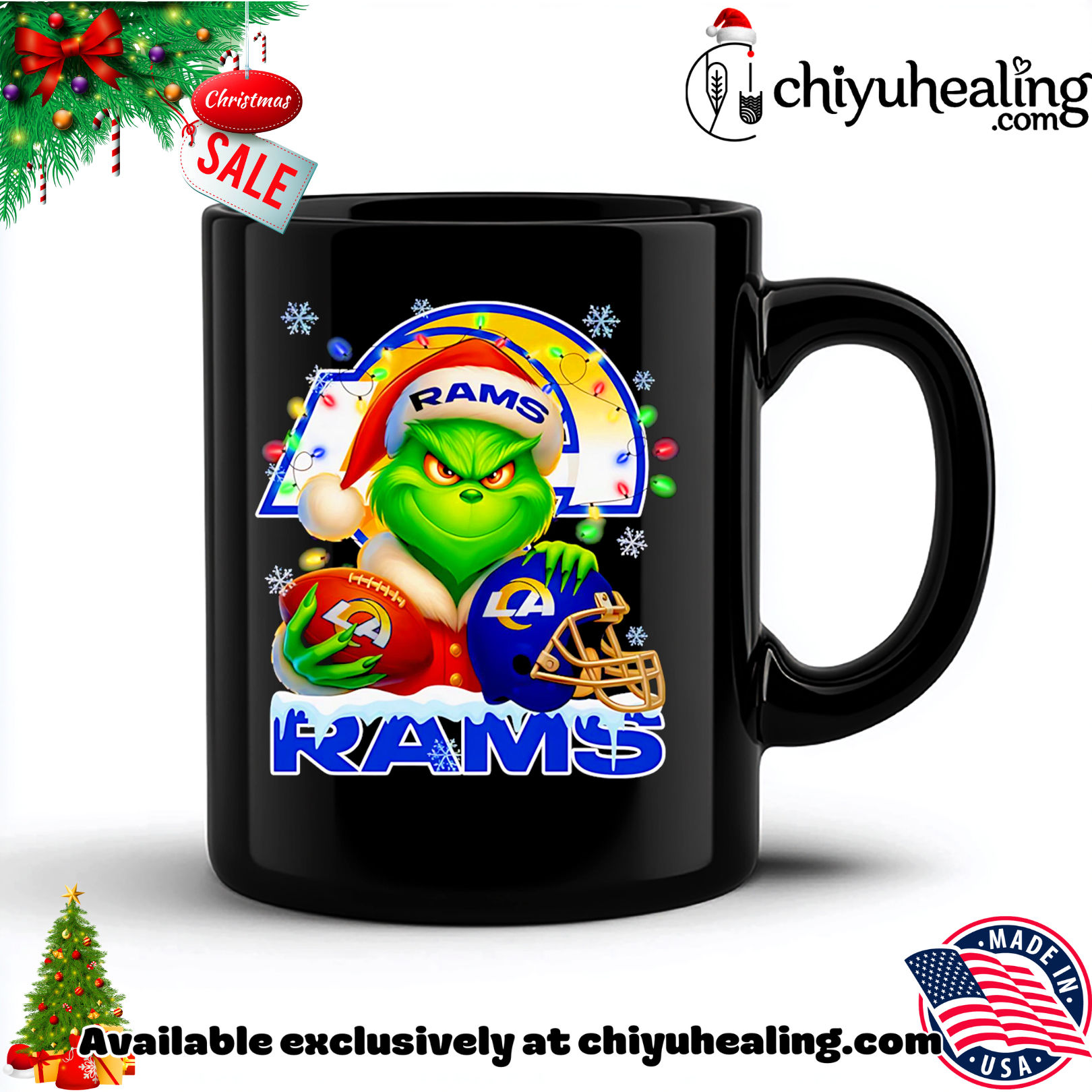 Santa Christmas Grinch Los Angeles Rams holding helmet football shirt, Hoodie, Sweatshirt, Poster Canvas, Mug, Ornaments 5 Santa Christmas Grinch Los Angeles Rams holding helmet football shirt, Hoodie, Sweatshirt, Poster Canvas, Mug, Ornaments