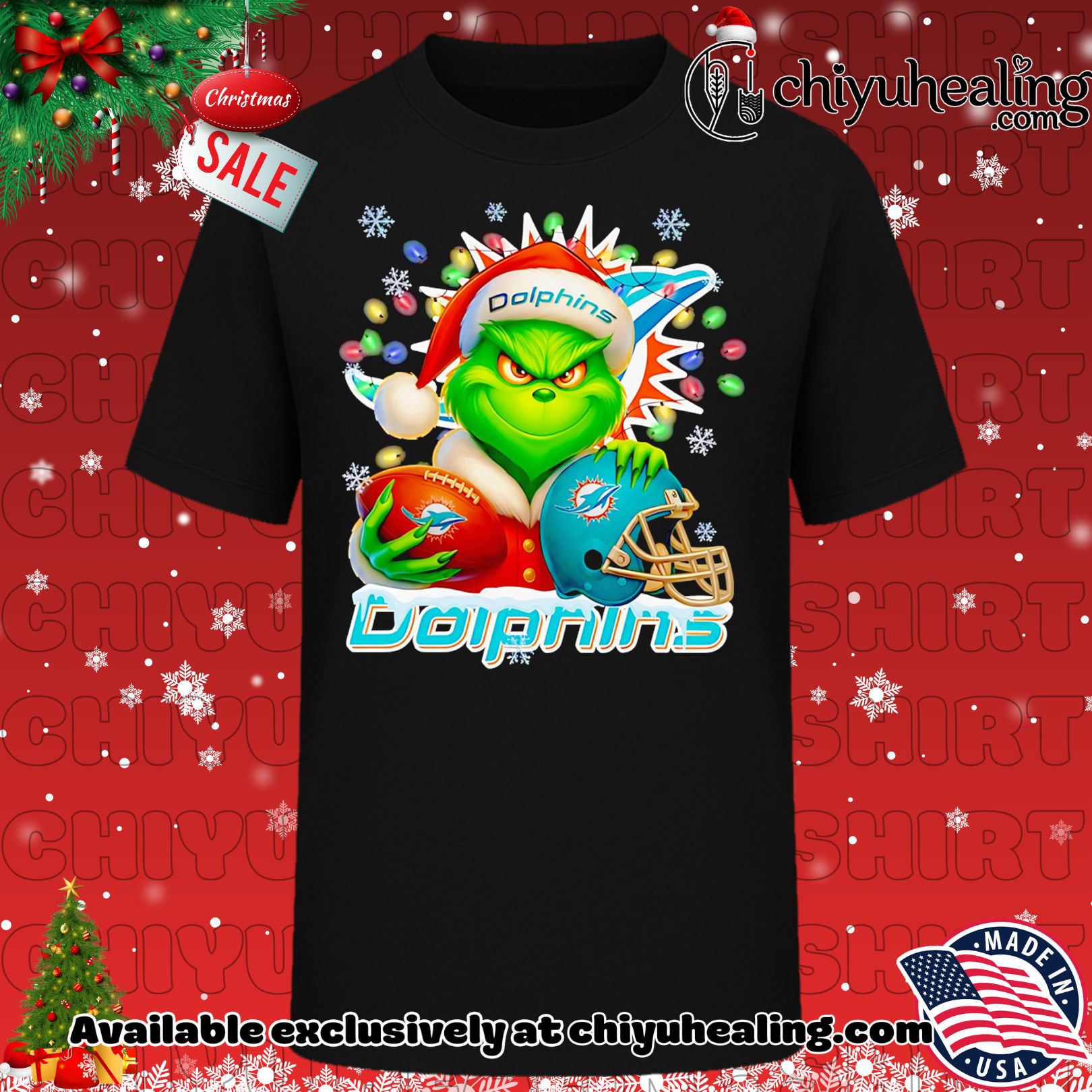 Santa Christmas Grinch Miami Dolphins holding helmet football shirt, Hoodie, Sweatshirt, Poster Canvas, Mug, Ornaments 6 Santa Christmas Grinch Miami Dolphins holding helmet football shirt, Hoodie, Sweatshirt, Poster Canvas, Mug, Ornaments