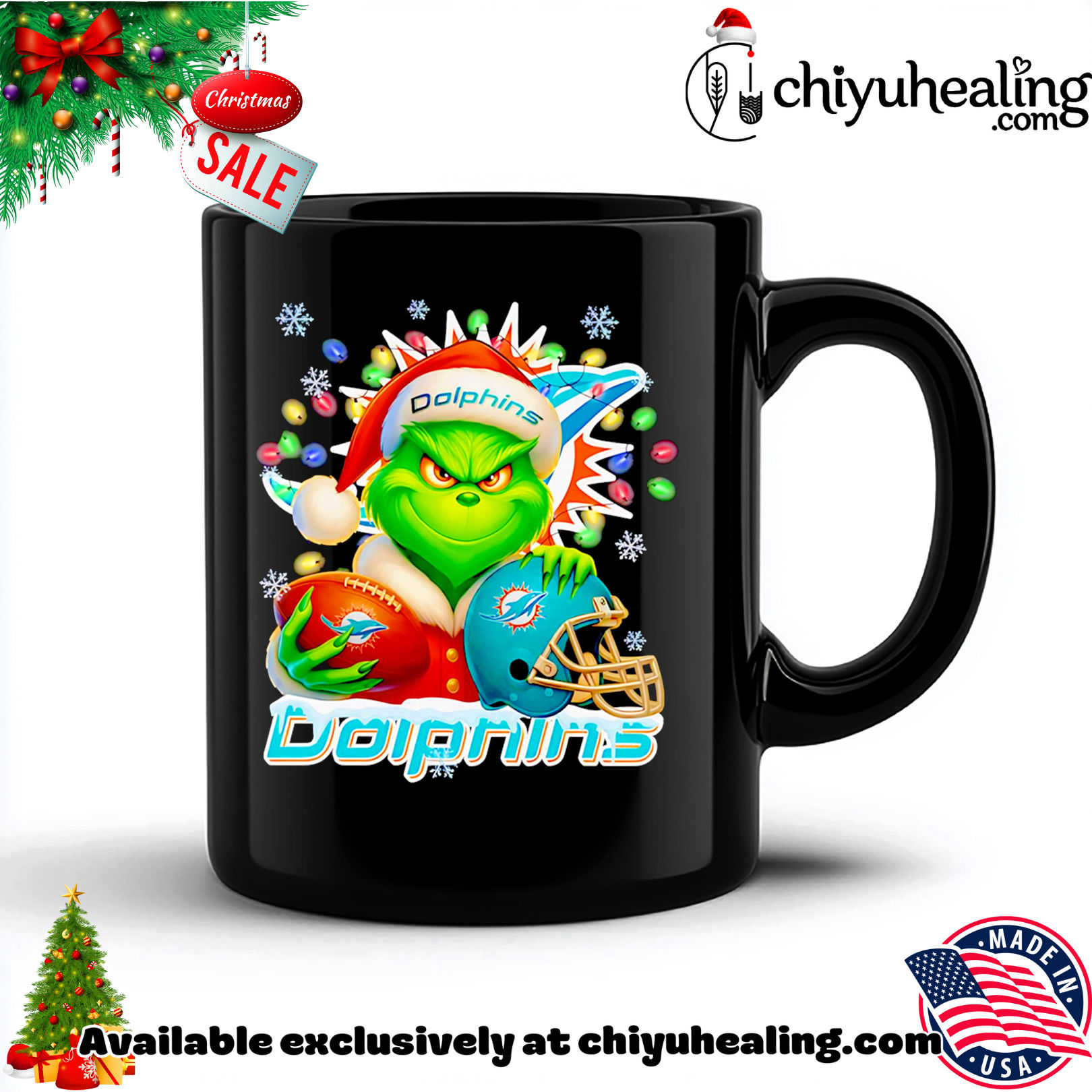 Santa Christmas Grinch Miami Dolphins holding helmet football shirt, Hoodie, Sweatshirt, Poster Canvas, Mug, Ornaments 5 Santa Christmas Grinch Miami Dolphins holding helmet football shirt, Hoodie, Sweatshirt, Poster Canvas, Mug, Ornaments