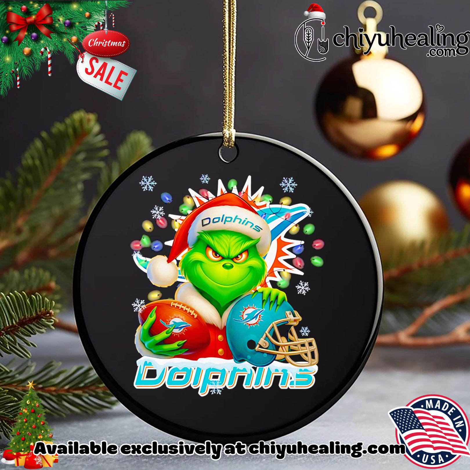 Santa Christmas Grinch Miami Dolphins holding helmet football shirt, Hoodie, Sweatshirt, Poster Canvas, Mug, Ornaments Santa Christmas Grinch Miami Dolphins holding helmet football shirt, Hoodie, Sweatshirt, Poster Canvas, Mug, Ornaments