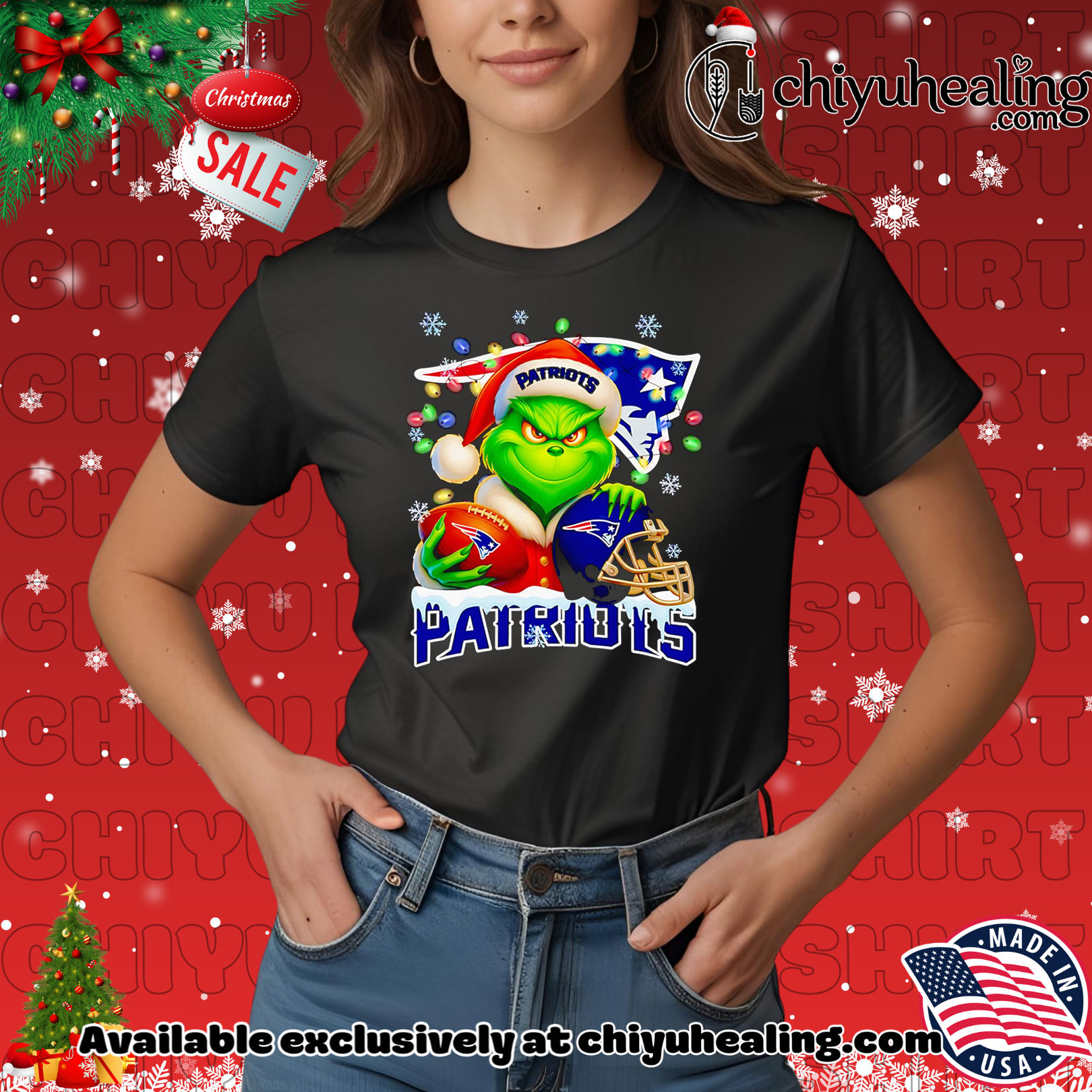Santa Christmas Grinch New England Patriots holding helmet football shirt, Hoodie, Sweatshirt, Poster Canvas, Mug, Ornaments 7 Santa Christmas Grinch New England Patriots holding helmet football shirt, Hoodie, Sweatshirt, Poster Canvas, Mug, Ornaments