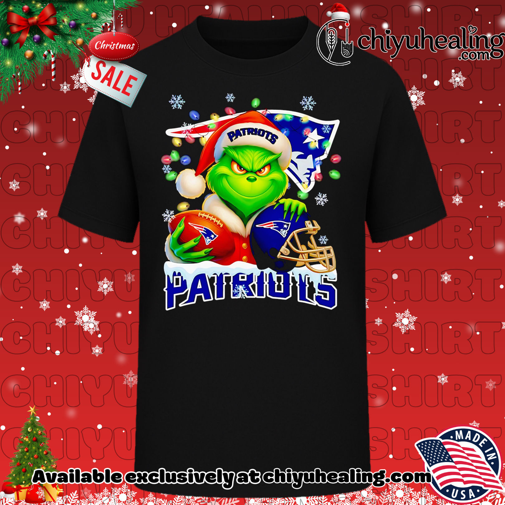 Santa Christmas Grinch New England Patriots holding helmet football shirt, Hoodie, Sweatshirt, Poster Canvas, Mug, Ornaments 6 Santa Christmas Grinch New England Patriots holding helmet football shirt, Hoodie, Sweatshirt, Poster Canvas, Mug, Ornaments