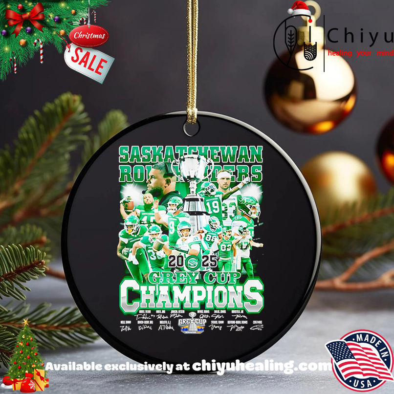 Saskatchewan Roughriders 2025 Grey Cup Champions signature shirt, Hoodie, Sweatshirt, Poster Canvas, Mug, Ornaments 5 Saskatchewan Roughriders 2025 Grey Cup Champions signature shirt, Hoodie, Sweatshirt, Poster Canvas, Mug, Ornaments
