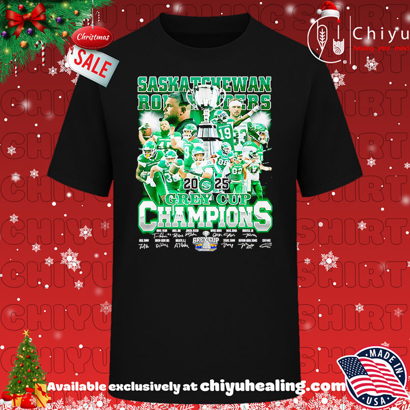 Saskatchewan Roughriders 2025 Grey Cup Champions signature shirt, Hoodie, Sweatshirt, Poster Canvas, Mug, Ornaments 1 Saskatchewan Roughriders 2025 Grey Cup Champions signature shirt, Hoodie, Sweatshirt, Poster Canvas, Mug, Ornaments