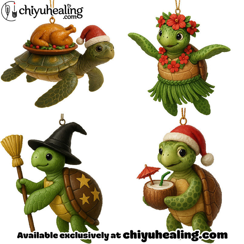 Sea Turtle Advent Calendar, Christmas Countdown Advent Calendar Gift Box with 24 Acrylic Ornaments