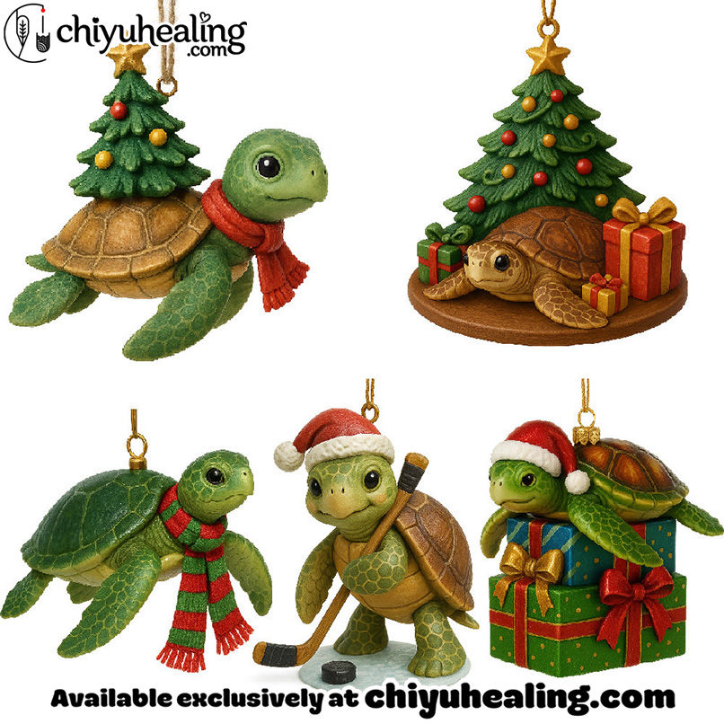 Sea Turtle Advent Calendar, Christmas Countdown Advent Calendar Gift Box with 24 Acrylic Ornaments