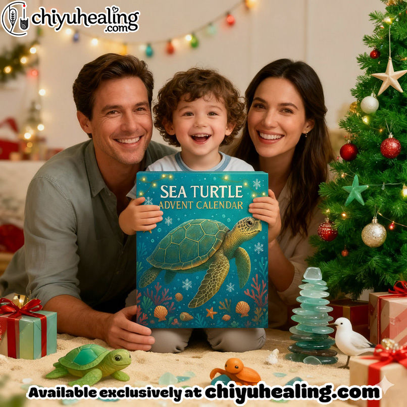 Sea Turtle Advent Calendar, Christmas Countdown Advent Calendar Gift Box with 24 Acrylic Ornaments