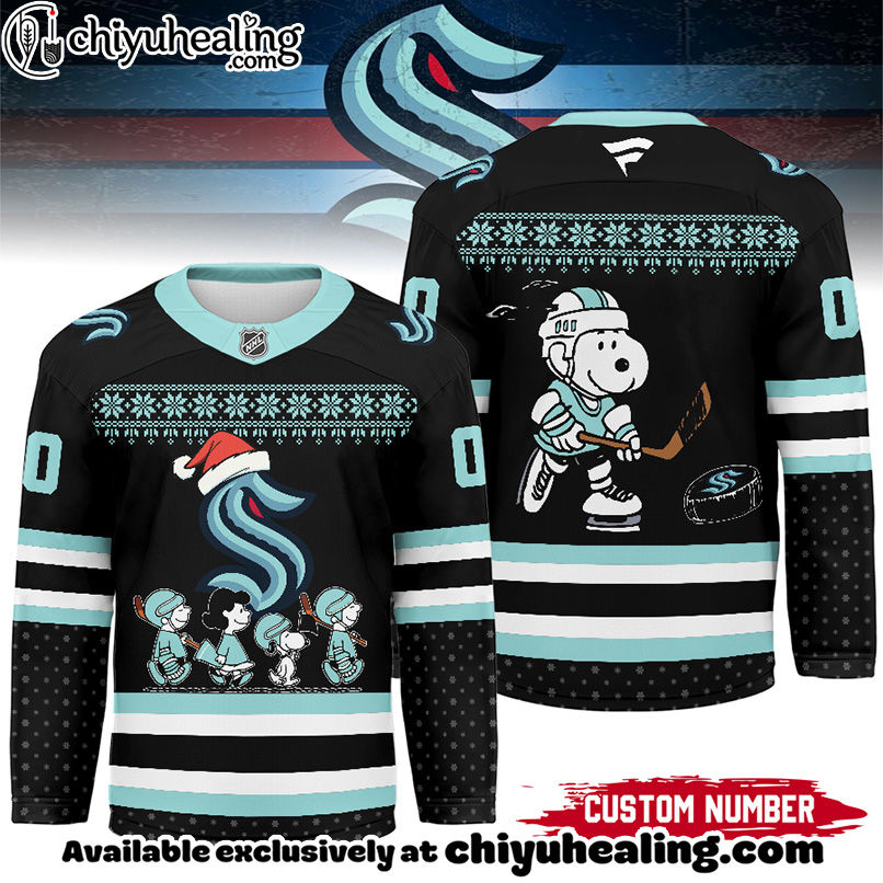 Seattle Kraken - Premium NHL Peanuts Snoopy Hockey Jersey Ver 2