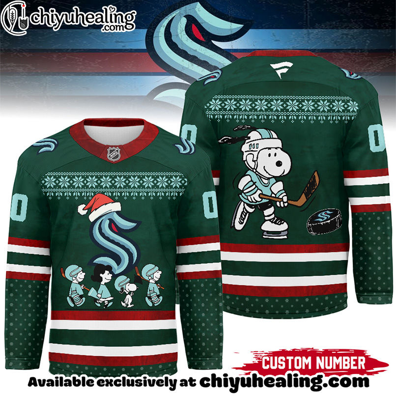 Seattle Kraken - Premium NHL Peanuts Snoopy Hockey Jersey