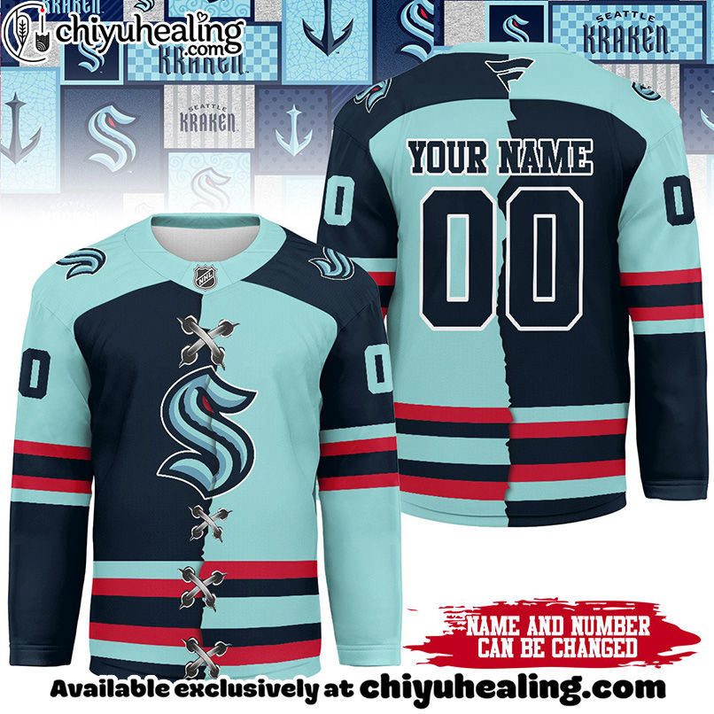 Seattle Kraken - Premium NHL Personalized Split Color Hockey Jersey