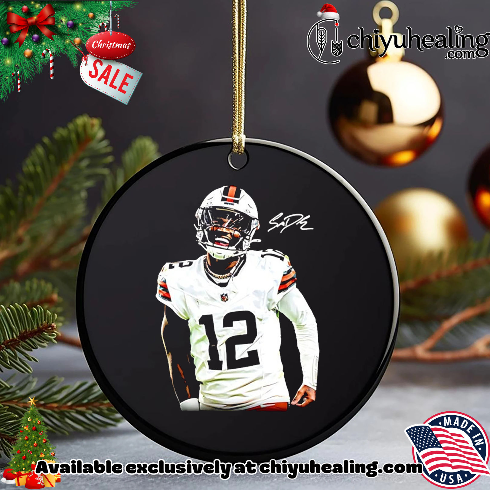 Shedeur Sanders Cleveland Browns The Debut signature Christmas ornament, Hoodie, Sweatshirt, Poster Canvas, Mug, Ornaments Shedeur Sanders Cleveland Browns The Debut signature Christmas ornament, Hoodie, Sweatshirt, Poster Canvas, Mug, Ornaments