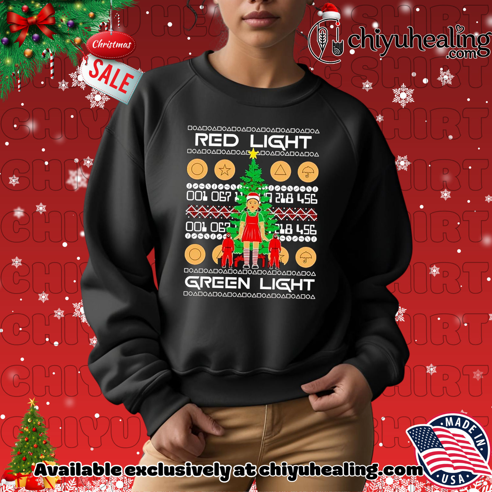 Squid Games red light green light sleeping Christmas Christmas ornament, Hoodie, Sweatshirt, Poster Canvas, Mug, Ornaments 2 Squid Games red light green light sleeping Christmas Christmas ornament, Hoodie, Sweatshirt, Poster Canvas, Mug, Ornaments