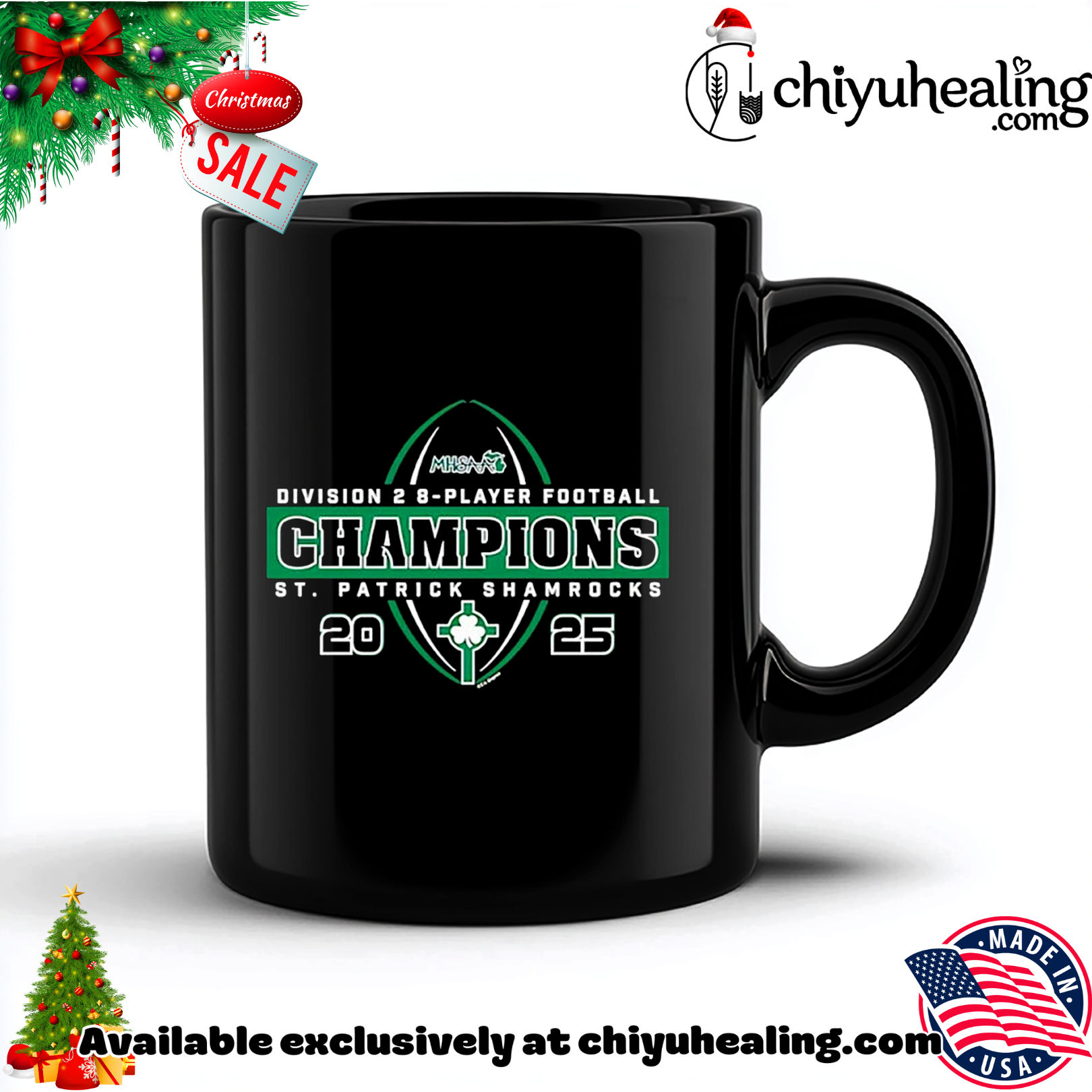 St Patrick Shamrocks 2025 MHSAA 8-Player Football D2 Champions Christmas ornament, Hoodie, Sweatshirt, Poster Canvas, Mug, Ornaments 5 St Patrick Shamrocks 2025 MHSAA 8-Player Football D2 Champions Christmas ornament, Hoodie, Sweatshirt, Poster Canvas, Mug, Ornaments