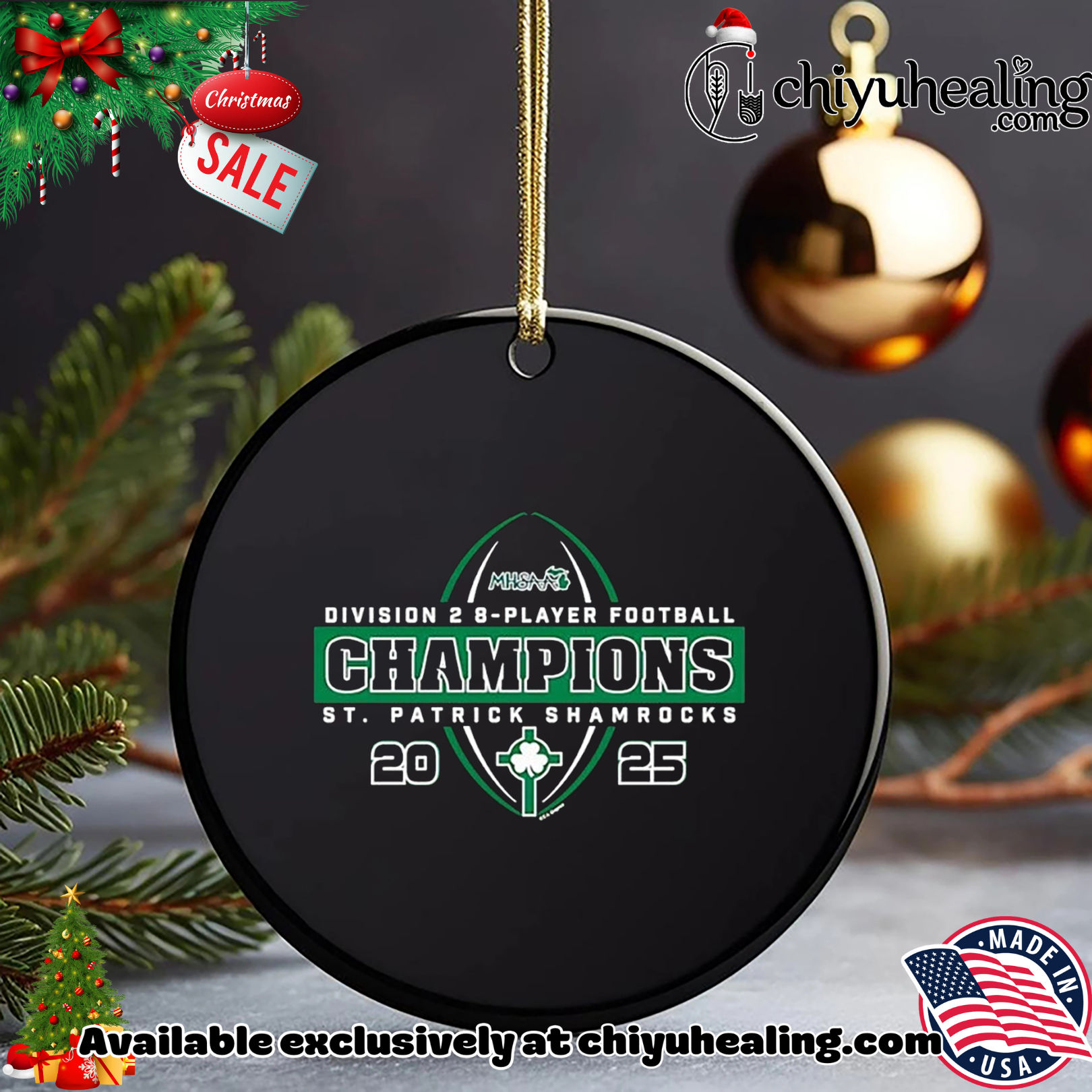 St Patrick Shamrocks 2025 MHSAA 8-Player Football D2 Champions Christmas ornament, Hoodie, Sweatshirt, Poster Canvas, Mug, Ornaments St Patrick Shamrocks 2025 MHSAA 8-Player Football D2 Champions Christmas ornament, Hoodie, Sweatshirt, Poster Canvas, Mug, Ornaments