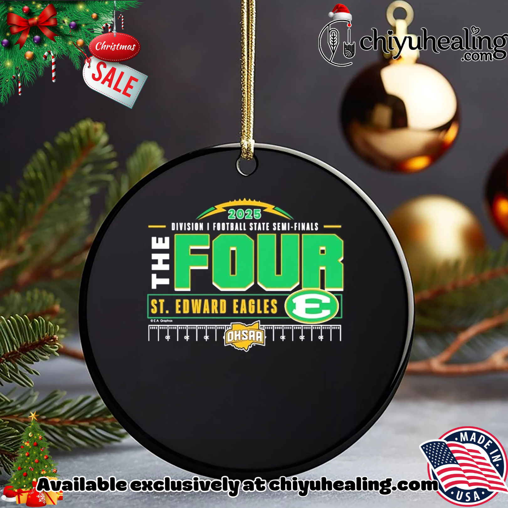 St. Edward Eagles 2025 MHSAA Football D1 The Four shirt, Hoodie, Sweatshirt, Poster Canvas, Mug, Ornaments St. Edward Eagles 2025 MHSAA Football D1 The Four shirt, Hoodie, Sweatshirt, Poster Canvas, Mug, Ornaments