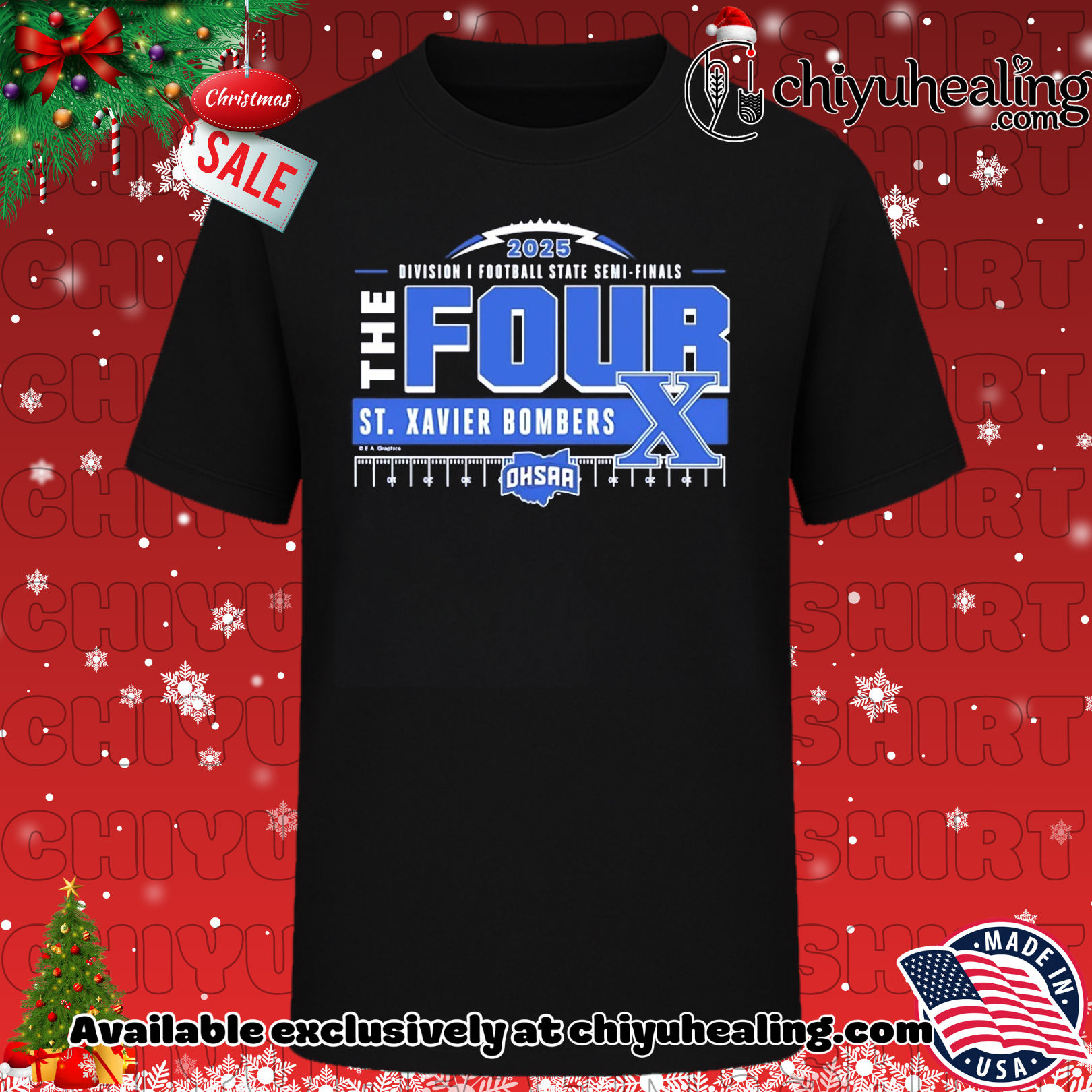 St. Xavier Bombers 2025 MHSAA Football D1 The Four shirt, Hoodie, Sweatshirt, Poster Canvas, Mug, Ornaments 6 St. Xavier Bombers 2025 MHSAA Football D1 The Four shirt, Hoodie, Sweatshirt, Poster Canvas, Mug, Ornaments