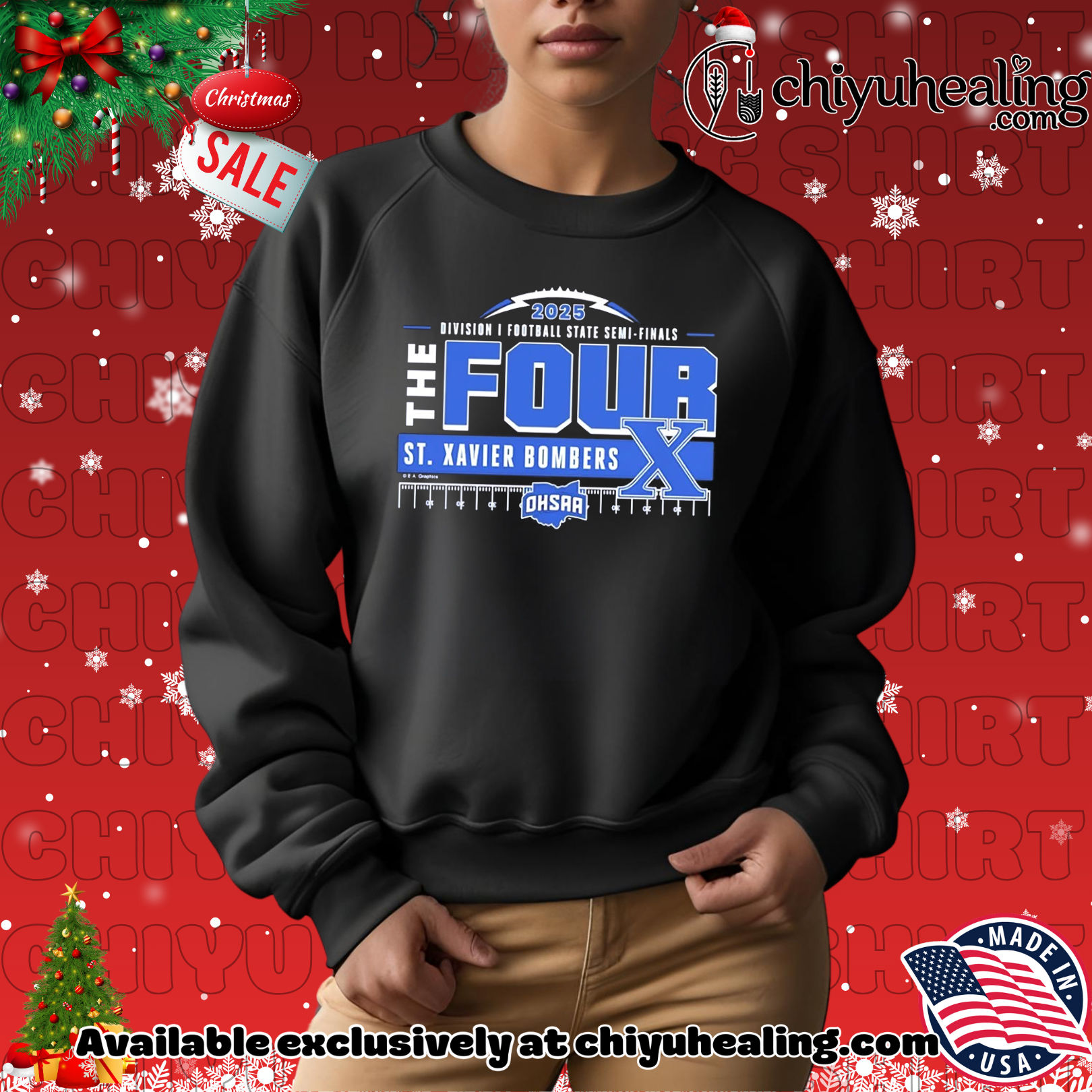 St. Xavier Bombers 2025 MHSAA Football D1 The Four shirt, Hoodie, Sweatshirt, Poster Canvas, Mug, Ornaments 2 St. Xavier Bombers 2025 MHSAA Football D1 The Four shirt, Hoodie, Sweatshirt, Poster Canvas, Mug, Ornaments