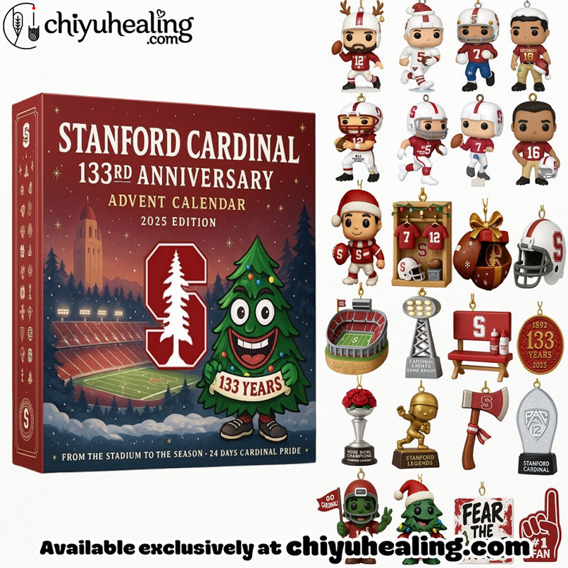 Stanford Cardinal 133rd Anniversary Advent Calendar 2025, Christmas Countdown Advent Calendar Gift Box with 24 Acrylic Ornaments Stanford Cardinal 133rd Anniversary Advent Calendar 2025, Christmas Countdown Advent Calendar Gift Box with 24 Acrylic Ornaments