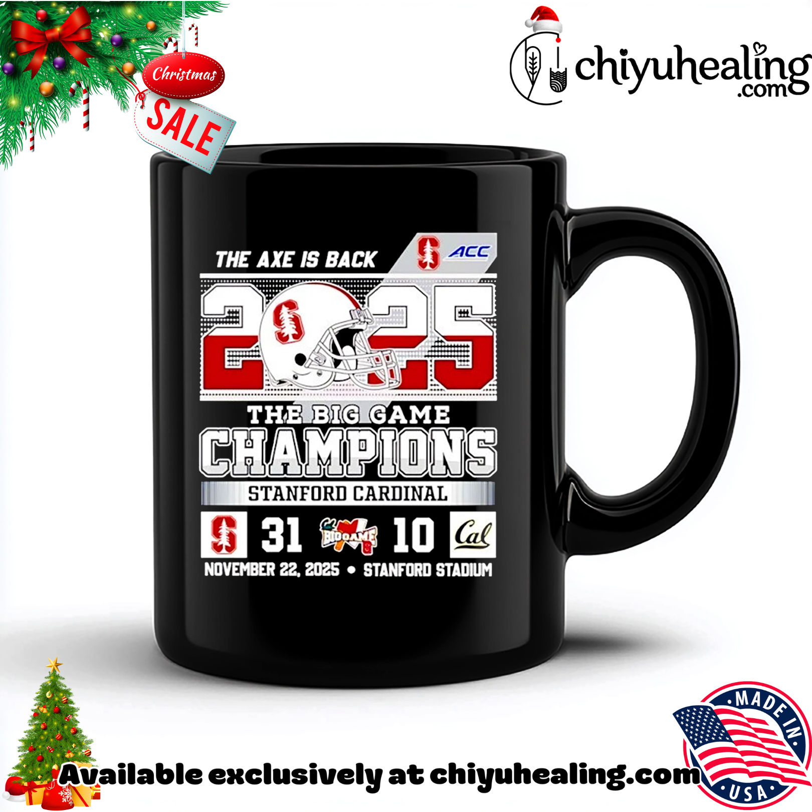 Stanford Cardinal The Big Game Champions 2025 The Axe is back score Christmas ornament, Hoodie, Sweatshirt, Poster Canvas, Mug, Ornaments 5 Stanford Cardinal The Big Game Champions 2025 The Axe is back score Christmas ornament, Hoodie, Sweatshirt, Poster Canvas, Mug, Ornaments