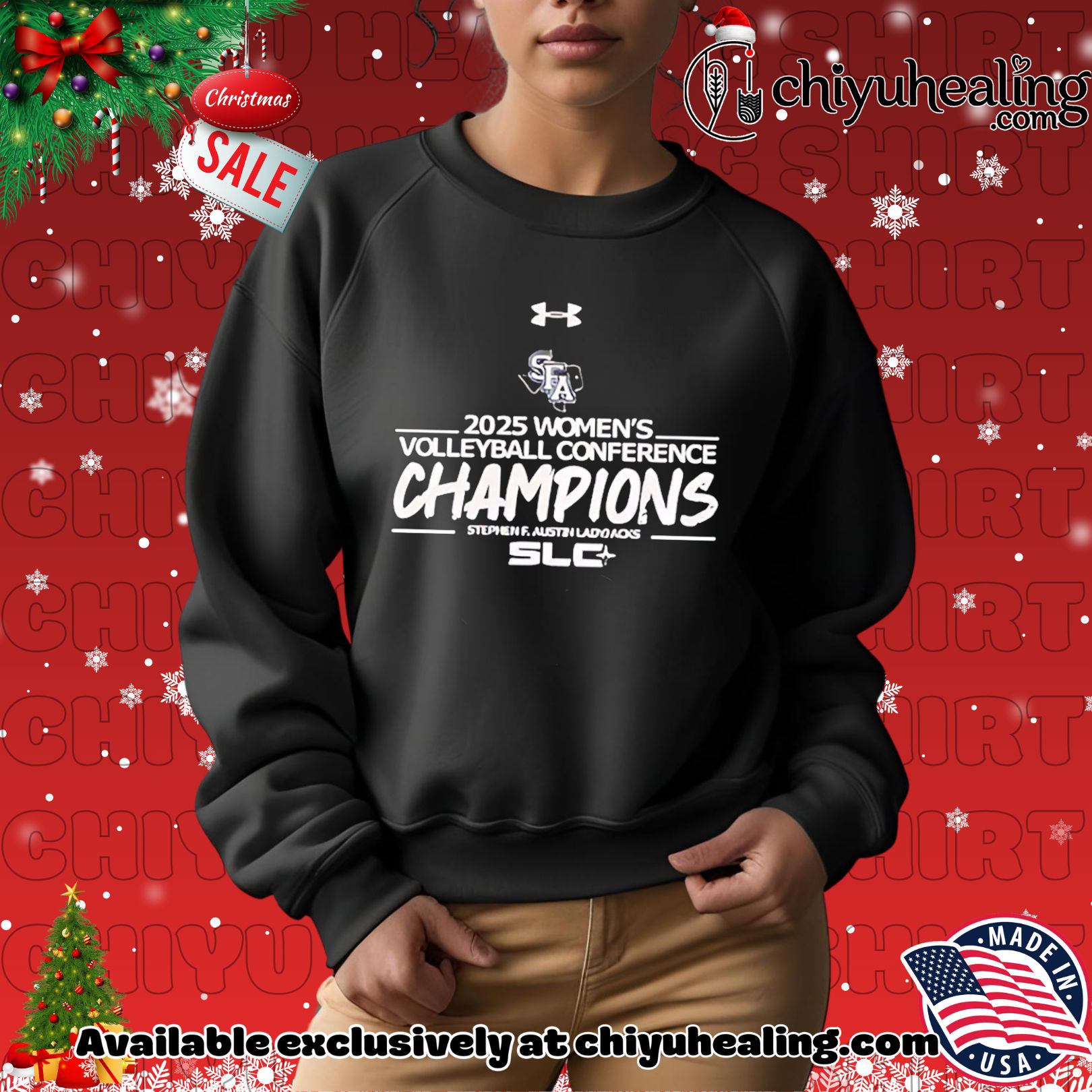 Stephen F. Austin Ladyjacks 2025 Women's Volleyball Conference Champions SLC shirt, Hoodie, Sweatshirt, Poster Canvas, Mug, Ornaments 14 Stephen F. Austin Ladyjacks 2025 Womens Volleyball Conference Champions SLC shirt Hoodie Sweatshirt