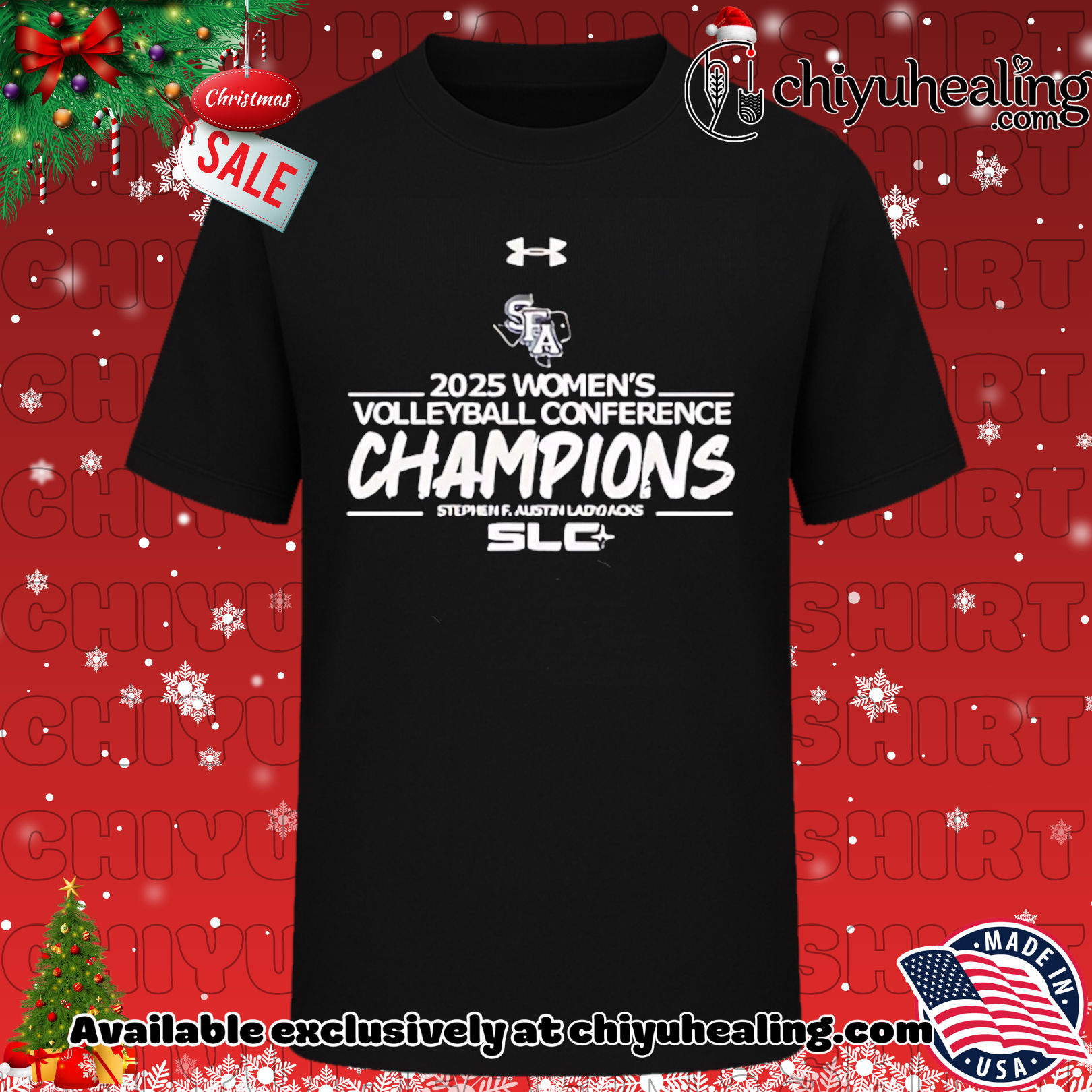 Stephen F. Austin Ladyjacks 2025 Women's Volleyball Conference Champions SLC shirt, Hoodie, Sweatshirt, Poster Canvas, Mug, Ornaments