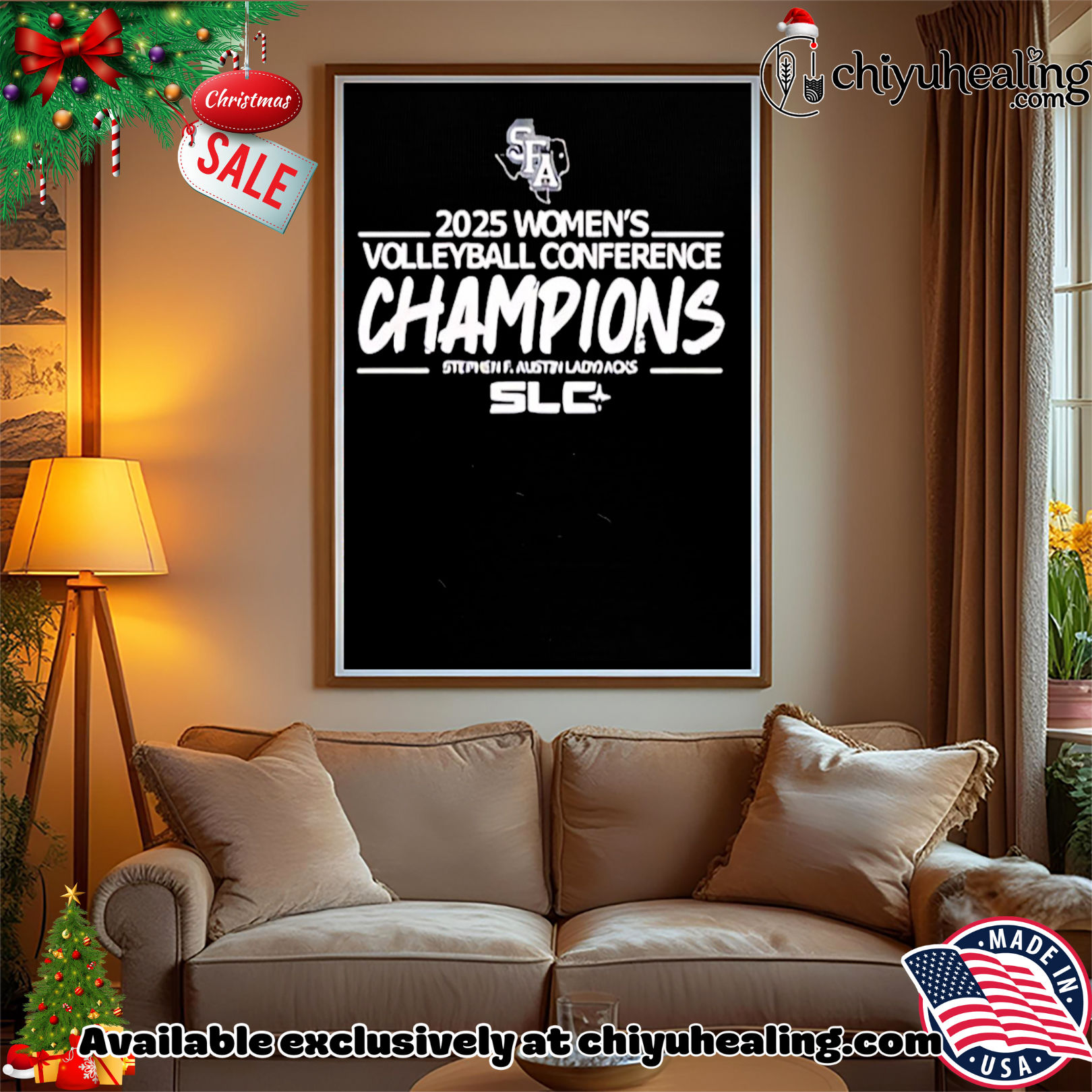 Stephen F. Austin Ladyjacks 2025 women's Volleyball Conference Champions shirt, Hoodie, Sweatshirt, Poster Canvas, Mug, Ornaments 15 Stephen F. Austin Ladyjacks 2025 womens Volleyball Conference Champions shirt Hoodie Sweatshirt Tank Top