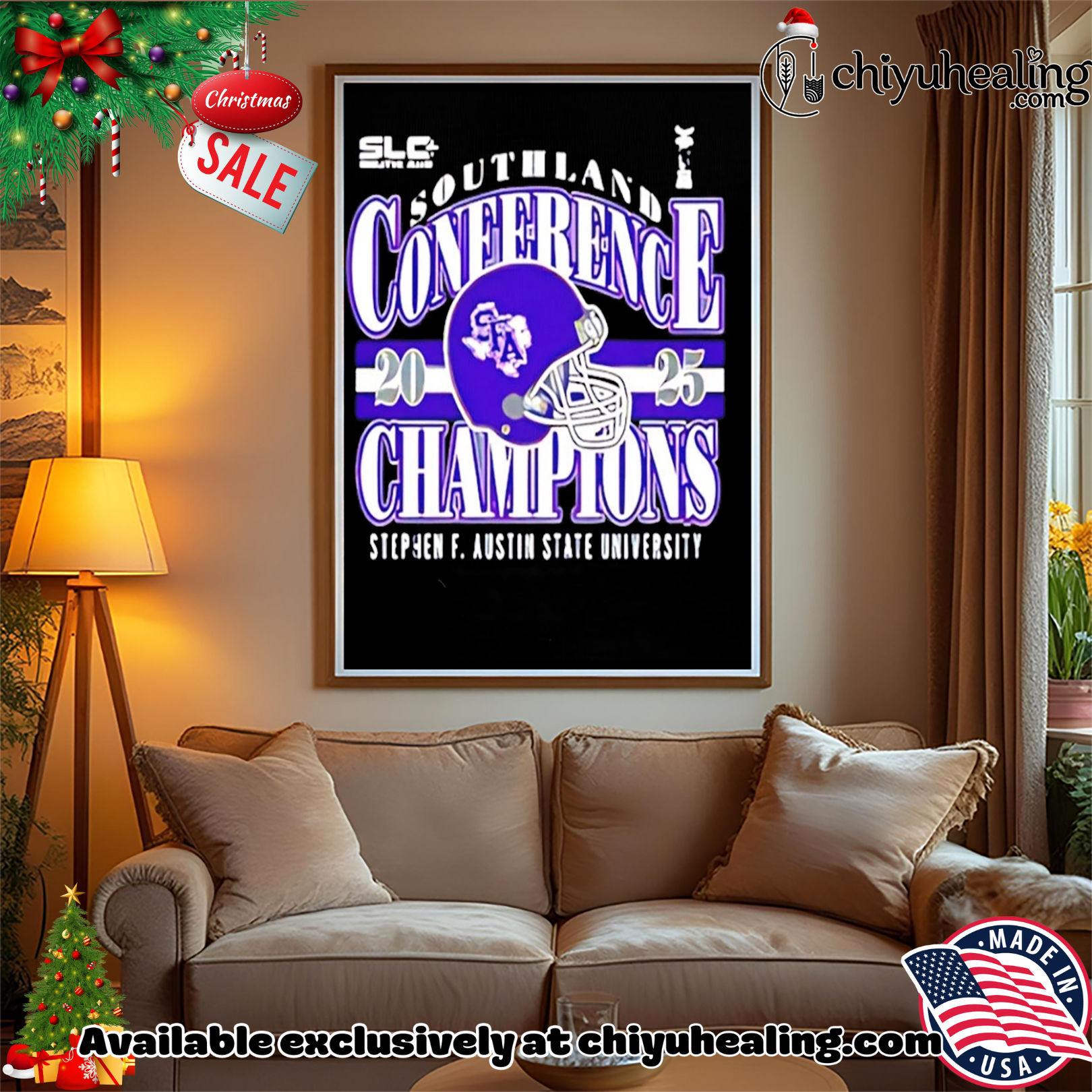 Stephen F. Austin State University 2025 Southland Conference Champions helmet shirt, Hoodie, Sweatshirt, Poster Canvas, Mug, Ornaments Stephen F. Austin State University 2025 Southland Conference Champions helmet shirt, Hoodie, Sweatshirt, Poster Canvas, Mug, Ornaments